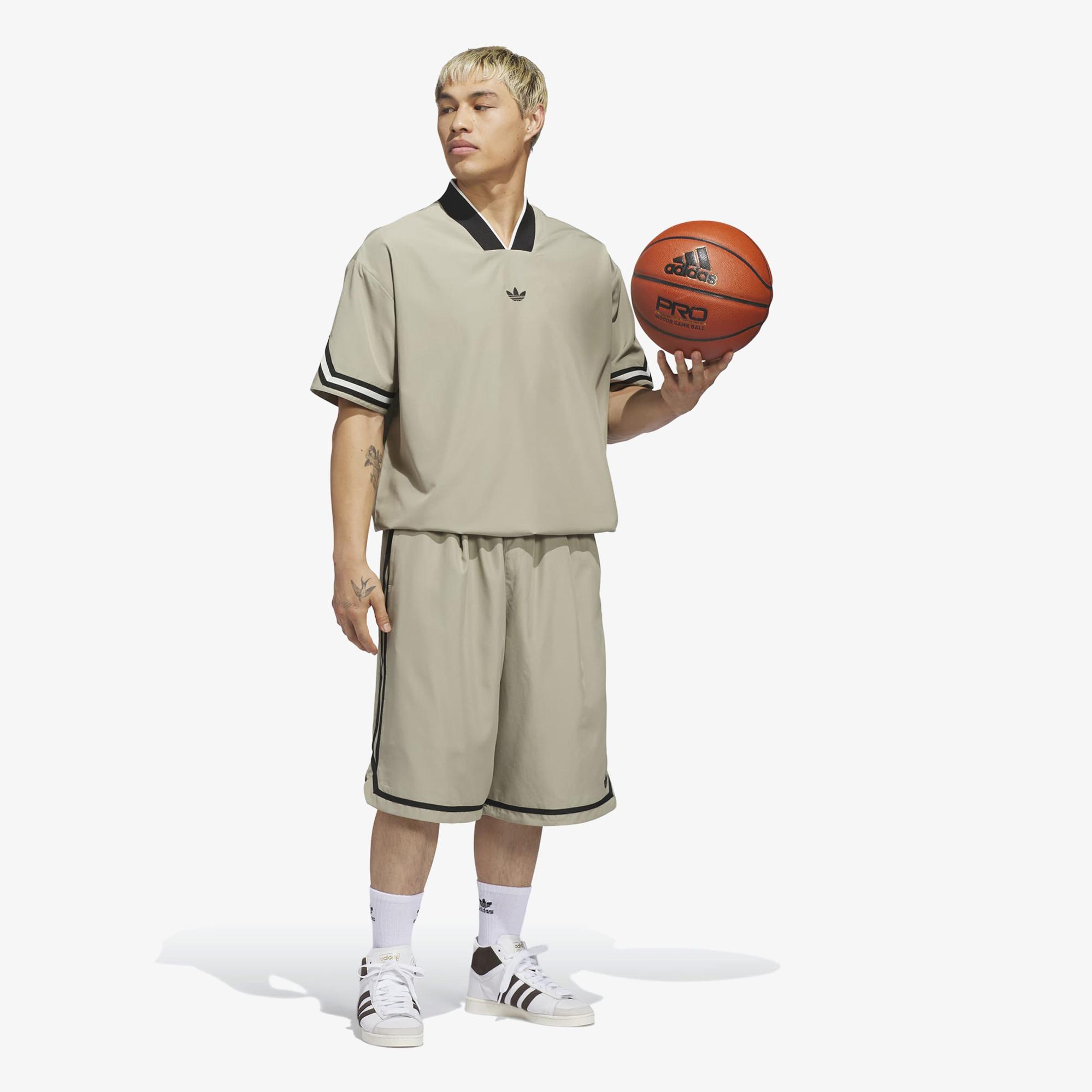 adidas Originals Basketball Warm Up Unisex Bej T-Shirt