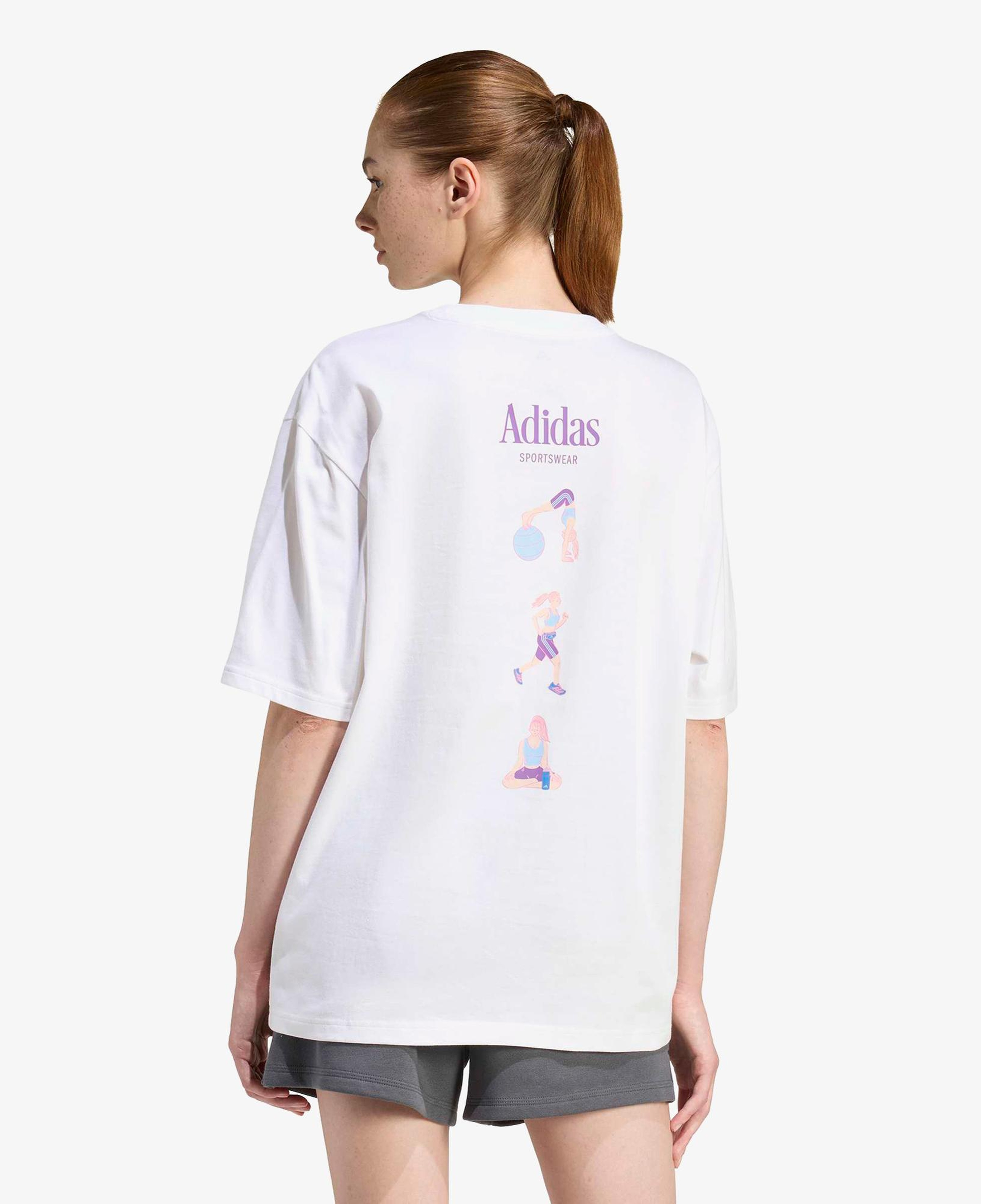 adidas Soft Sports Graphic Kadın Beyaz T-Shirt