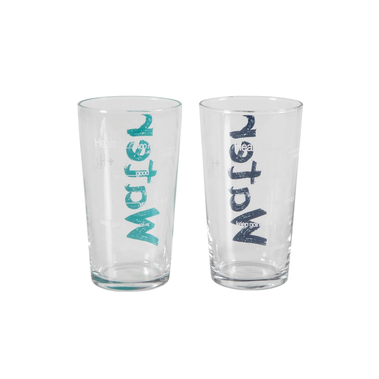 WATER BARDAK 570 ML 2'Lİ SET -MAVİ&TURKUAZ