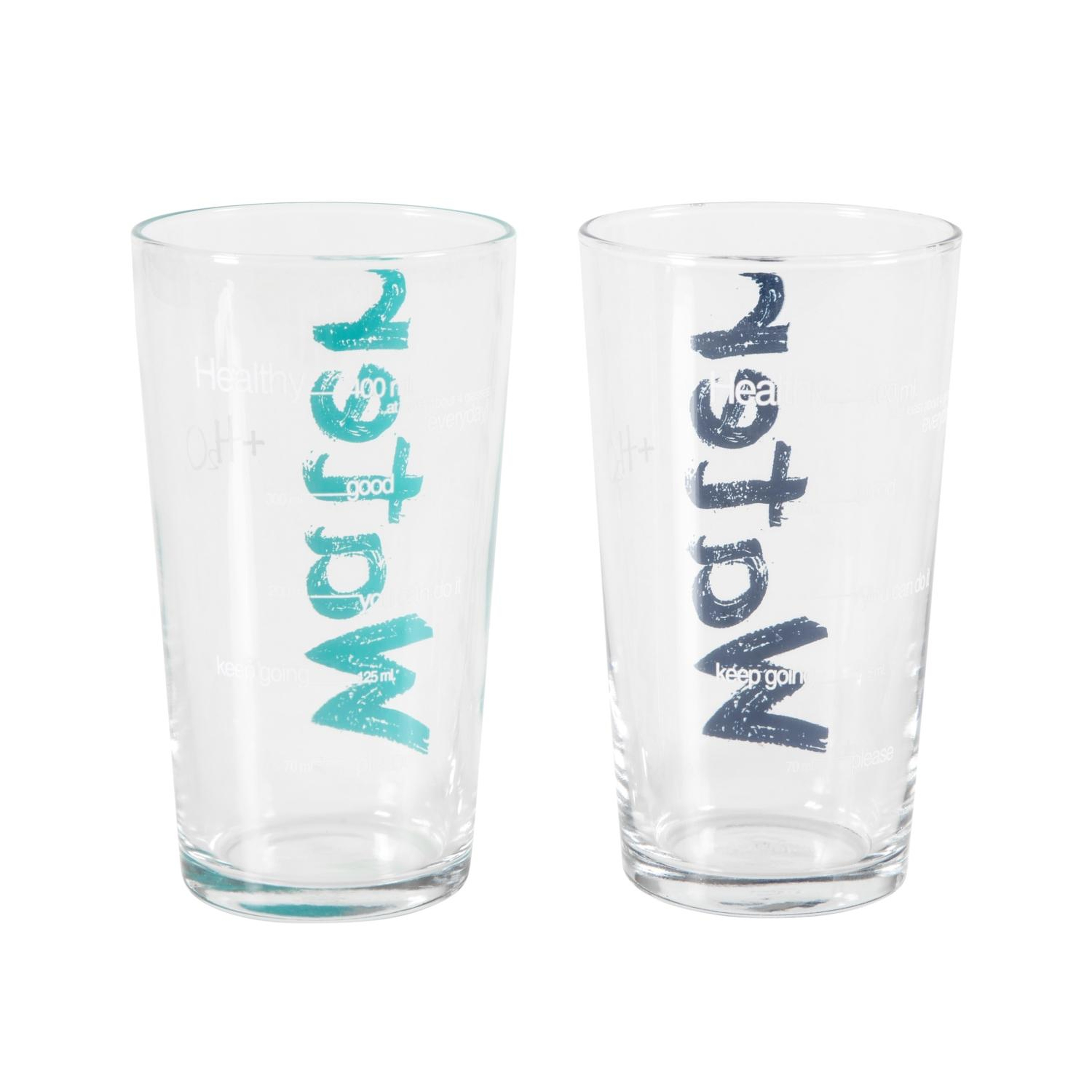 WATER BARDAK 570 ML 2'Lİ SET -MAVİ&TURKUAZ