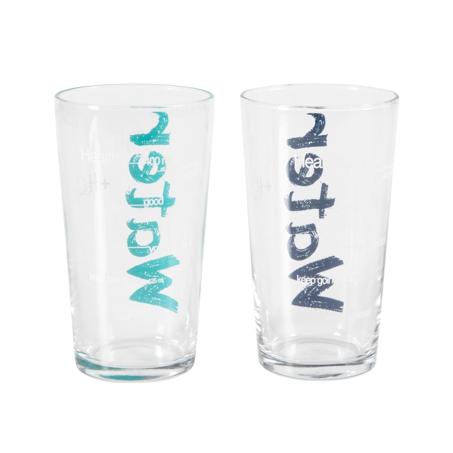 WATER BARDAK 570 ML 2'Lİ SET -MAVİ&TURKUAZ