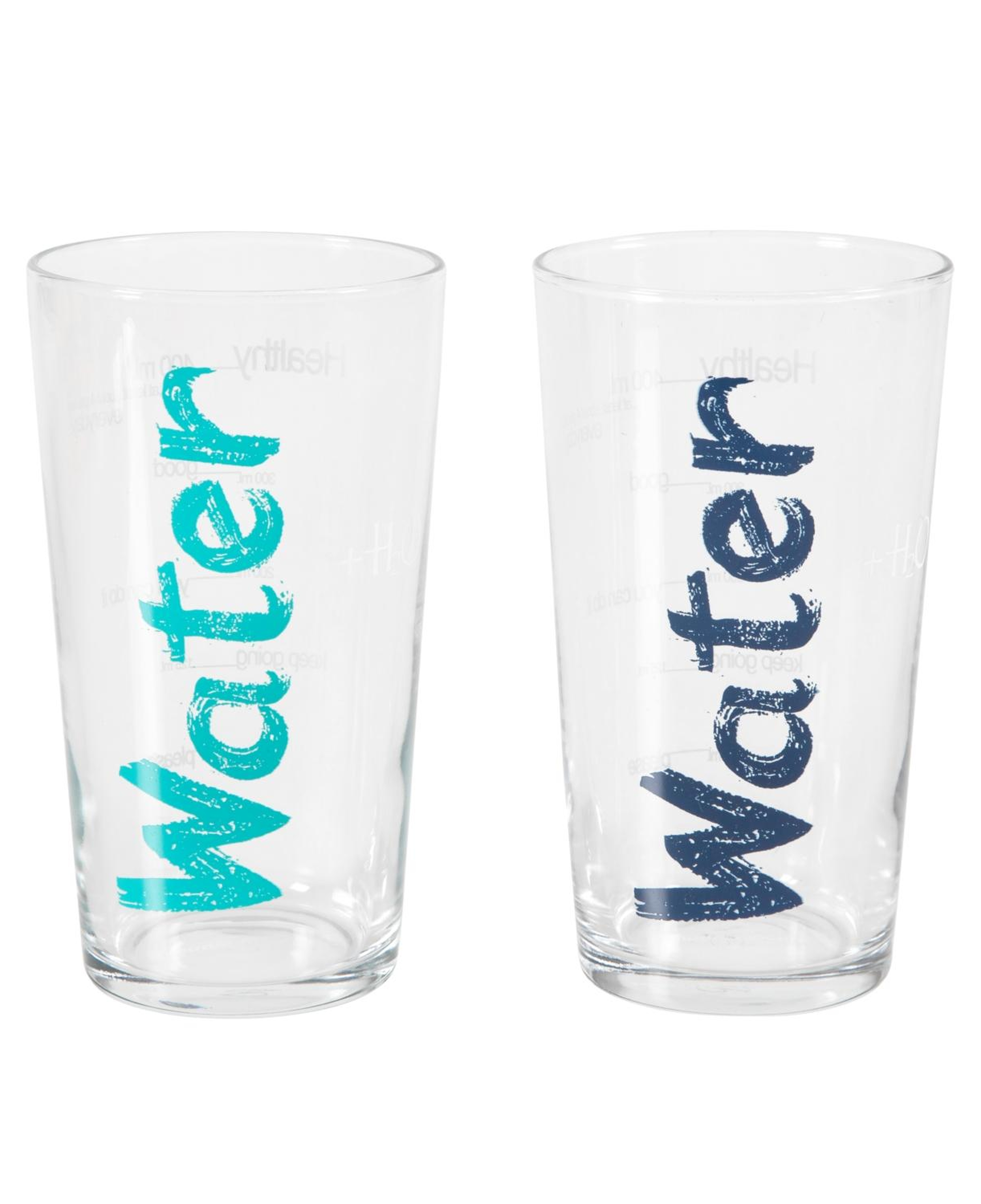 WATER BARDAK 570 ML 2'Lİ SET -MAVİ&TURKUAZ