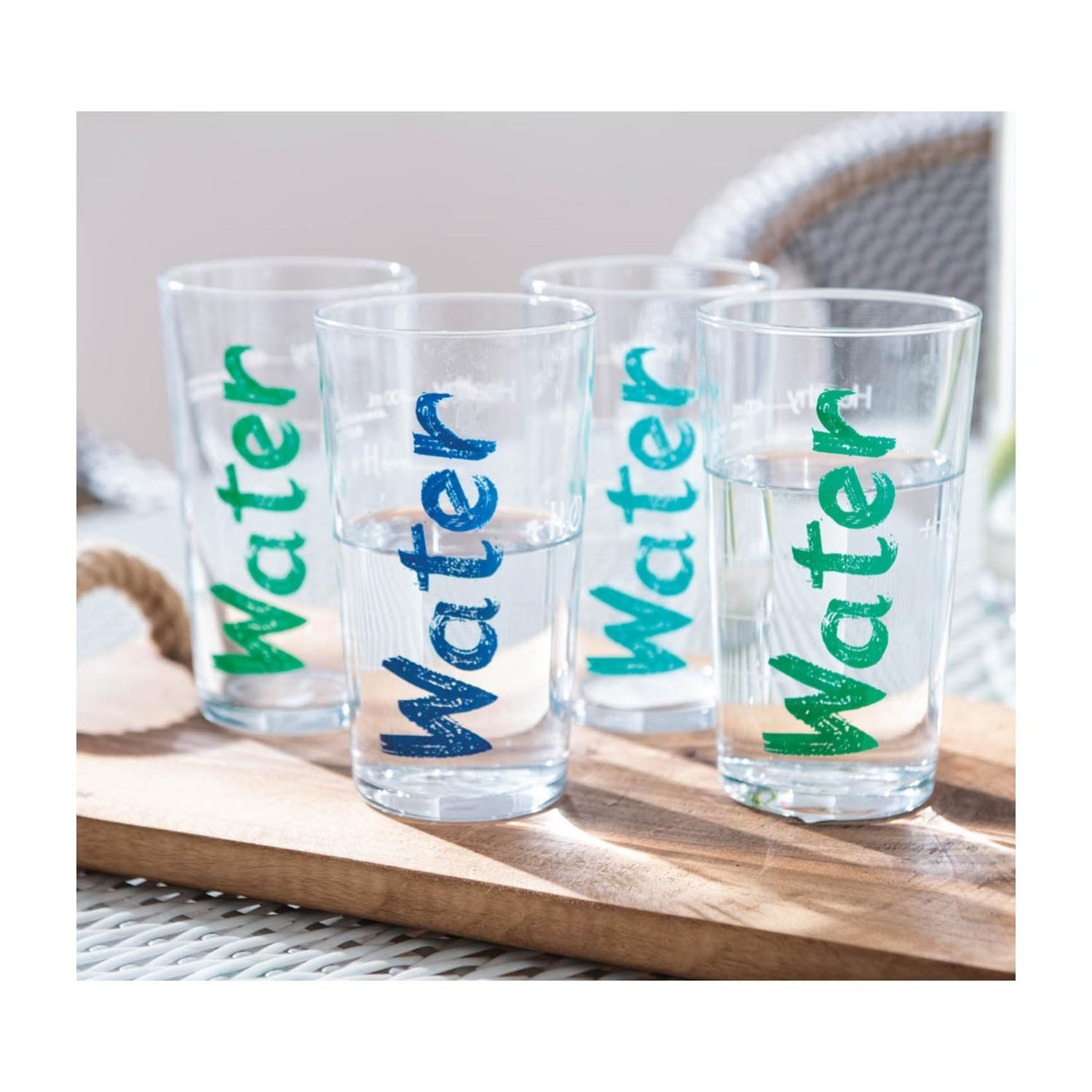 WATER BARDAK 570 ML 2'Lİ SET -MAVİ&TURKUAZ