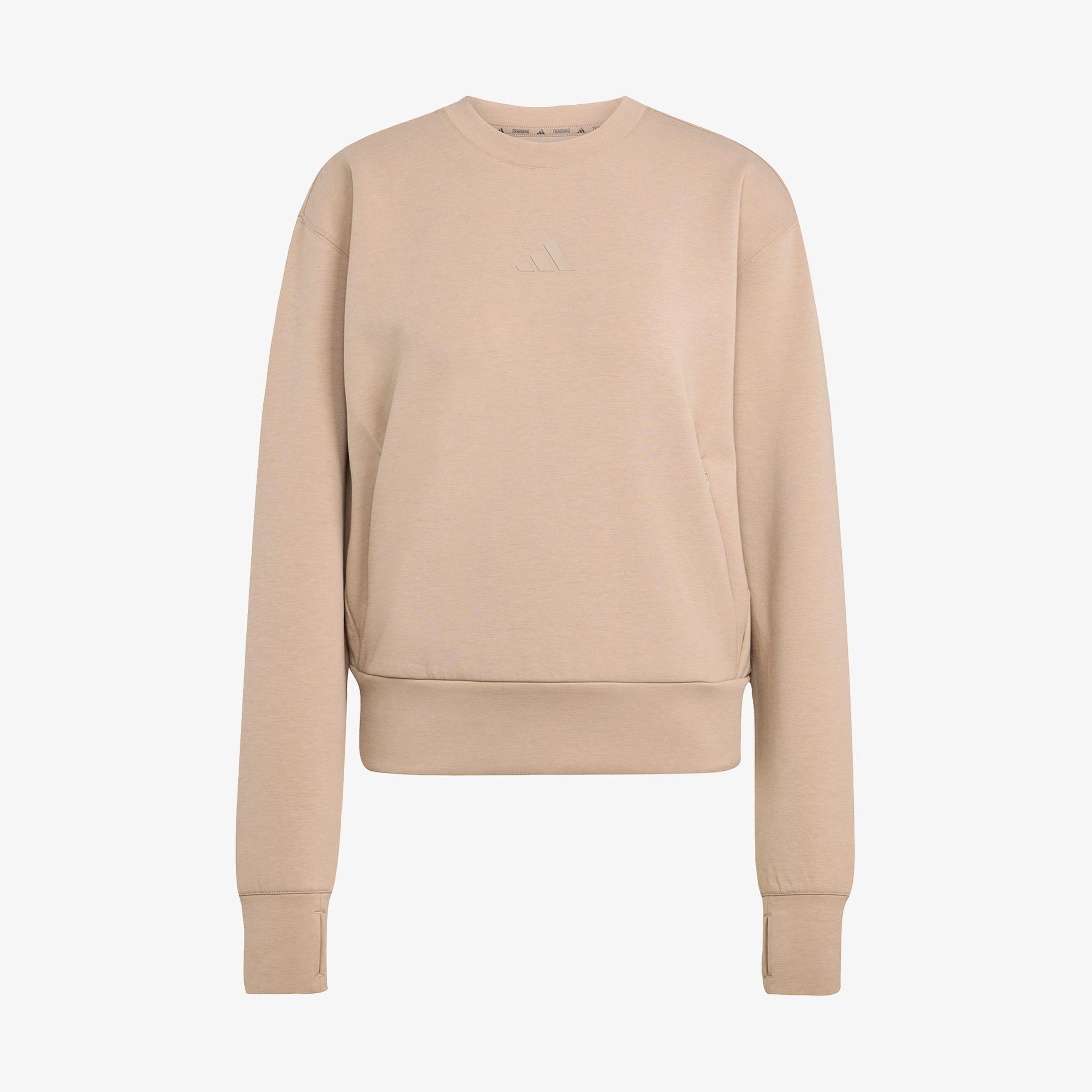 adidas Training Warm-Up Kadın Bej Sweatshirt