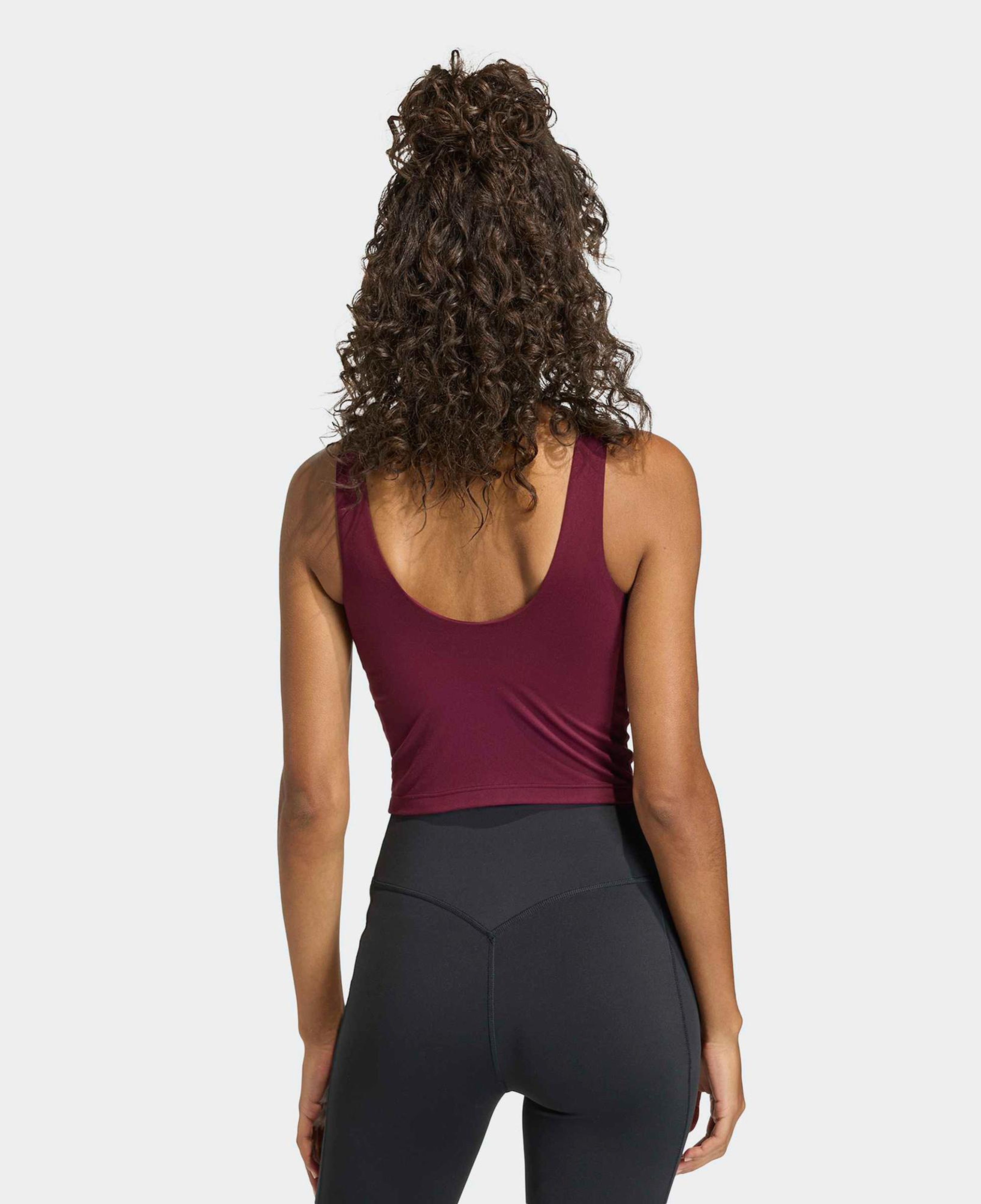 adidas 3-Stripes Studio All Me Kadın Bordo Crop T-Shirt