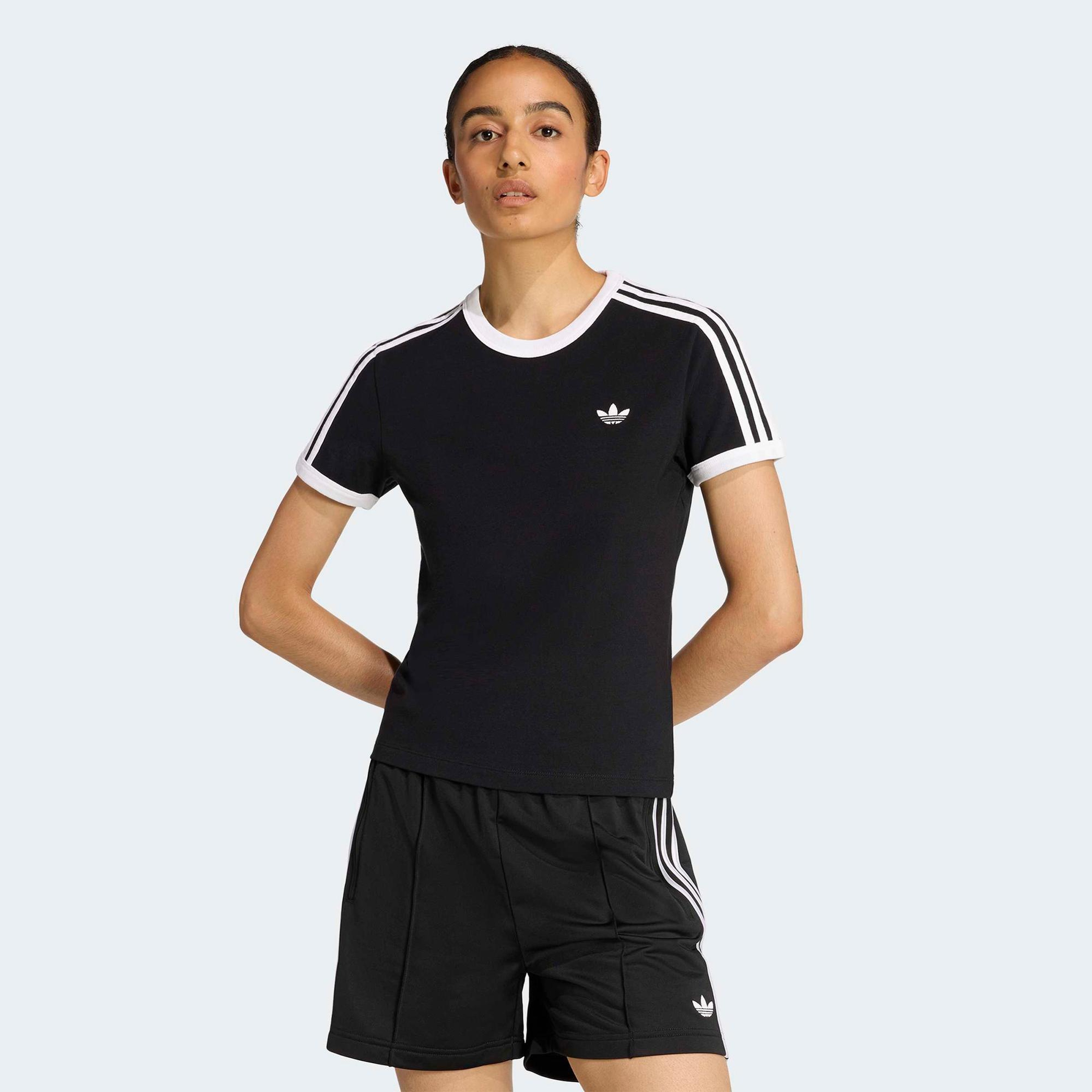 adidas 3-Stripes Kadın Siyah T-Shirt