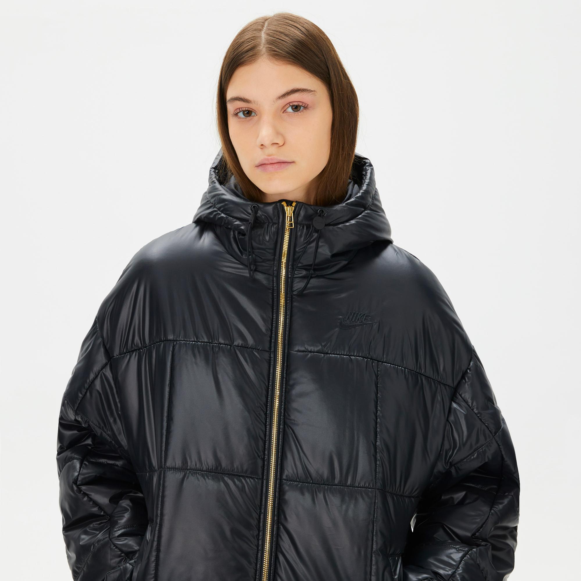 Nike Sportswear Classic Puffer Shine Kadın Siyah Mont