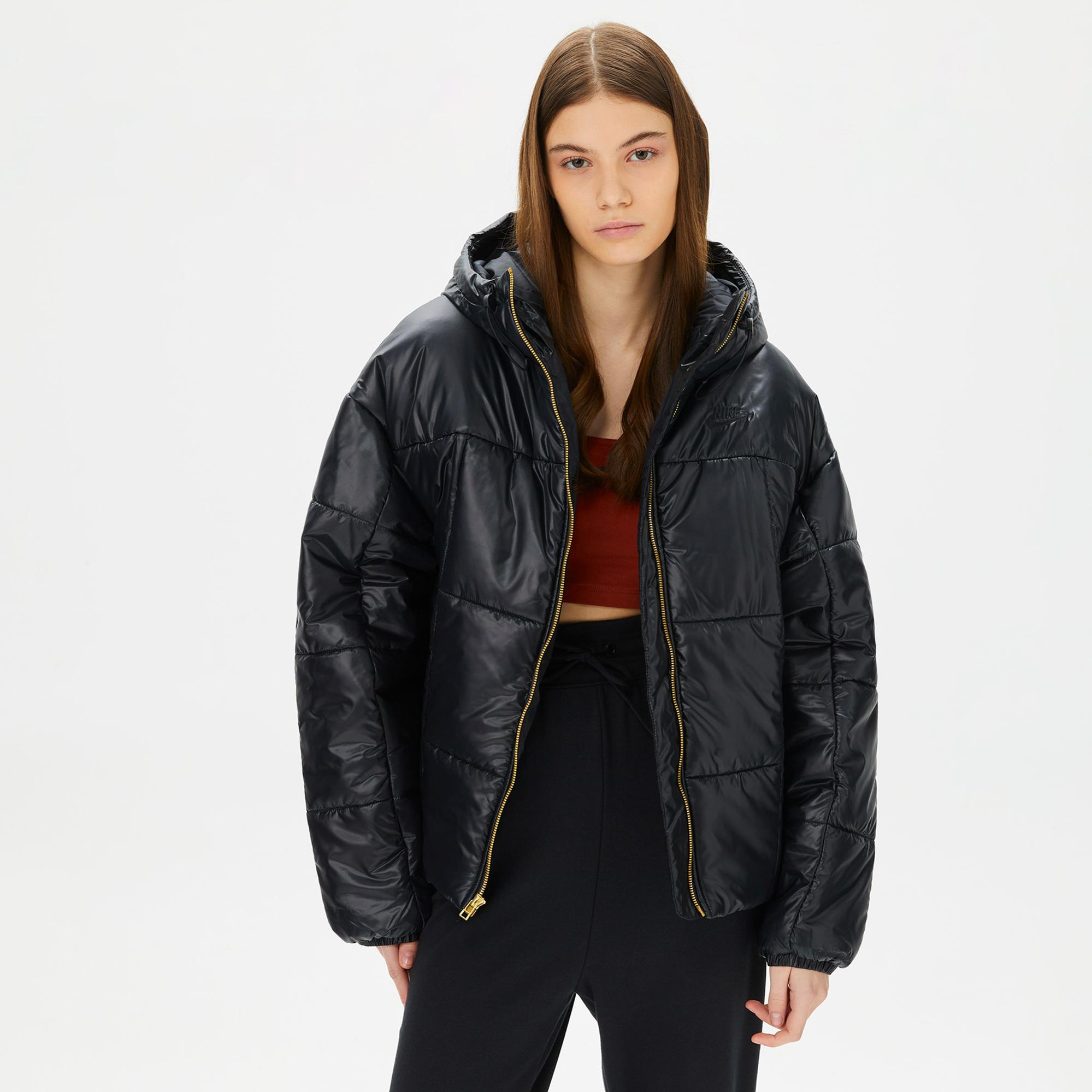 Nike Sportswear Classic Puffer Shine Kadın Siyah Mont