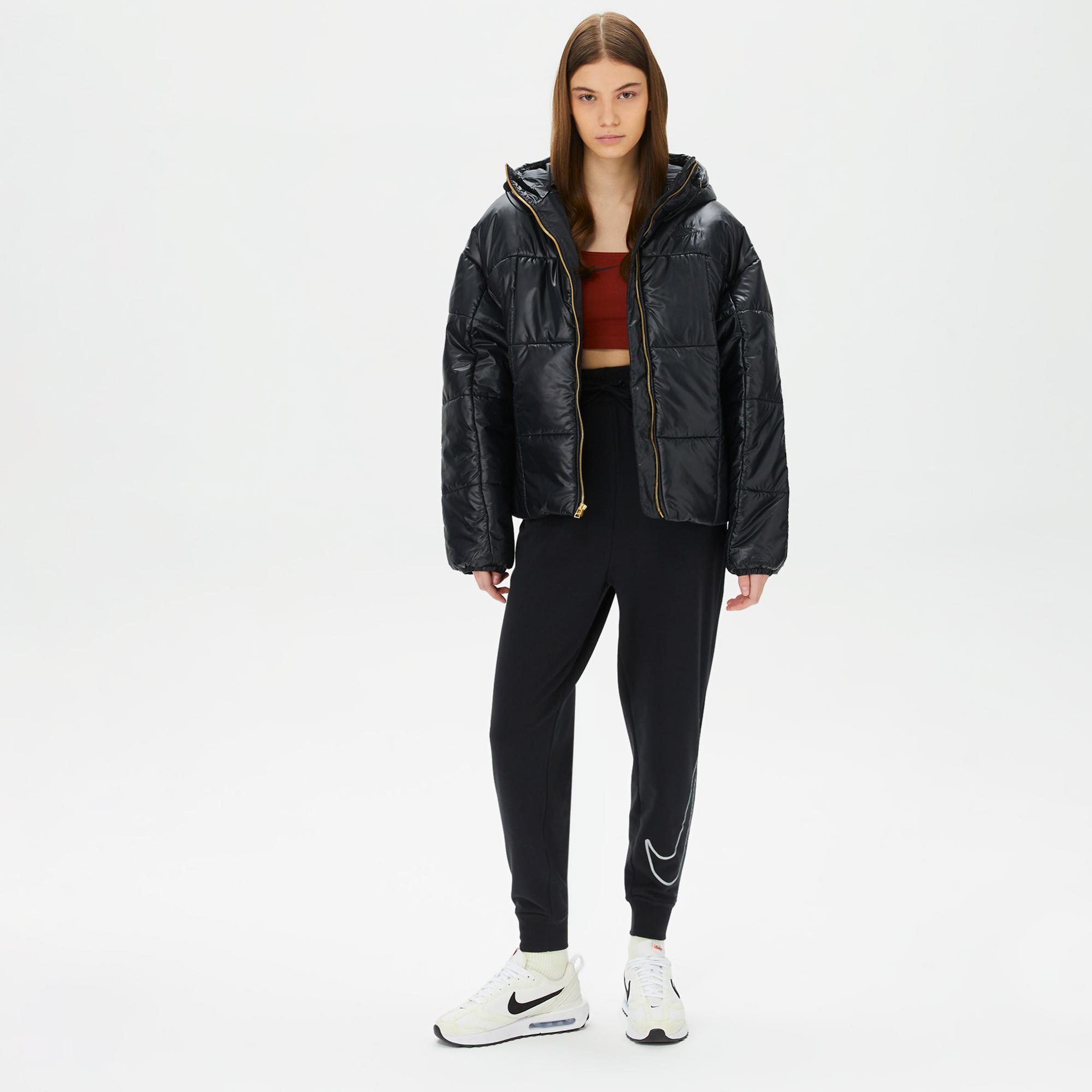 Nike Sportswear Classic Puffer Shine Kadın Siyah Mont