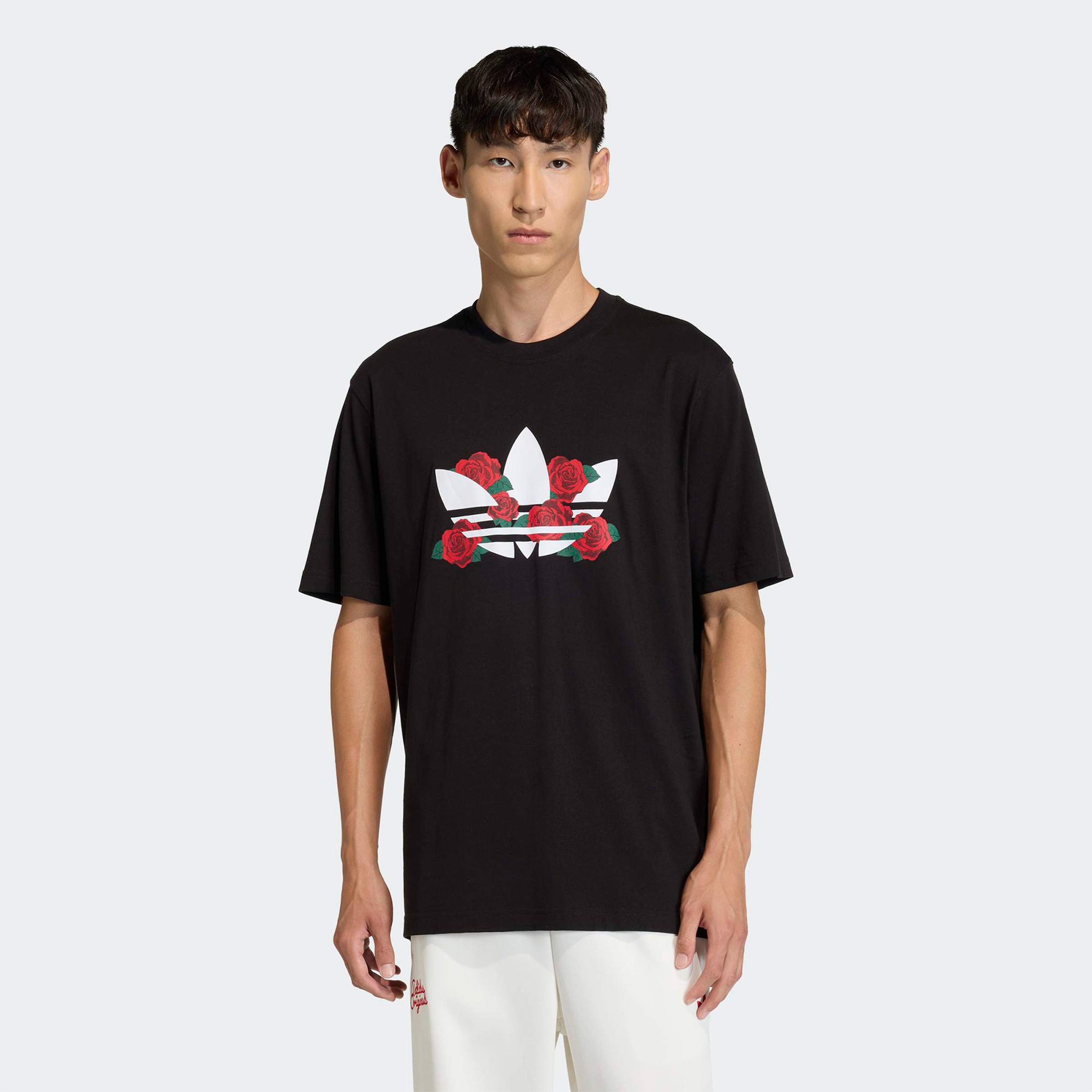 adidas Trefoil Series Roses Erkek Siyah T-Shirt