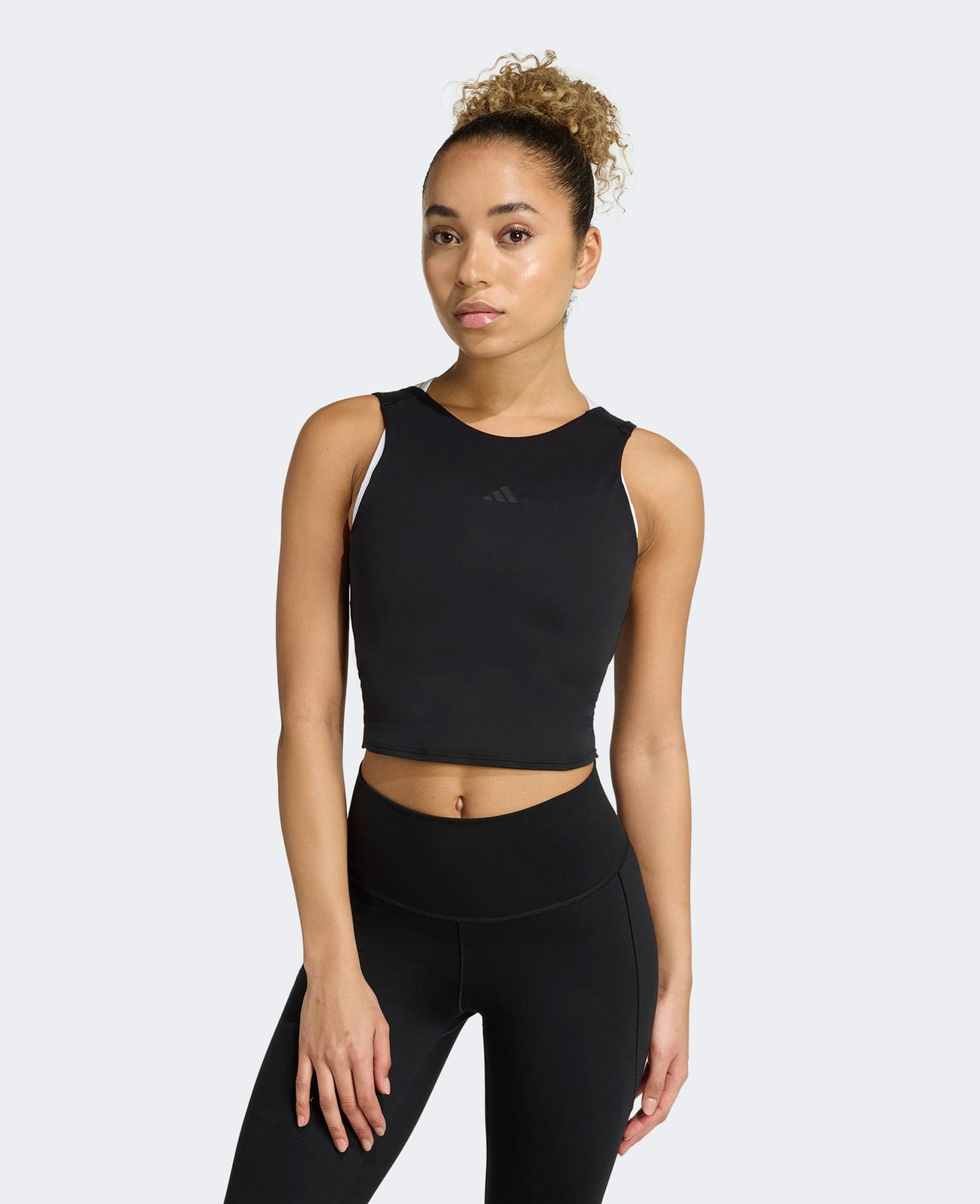 adidas Yoga Motion Kadın Siyah Crop T-Shirt