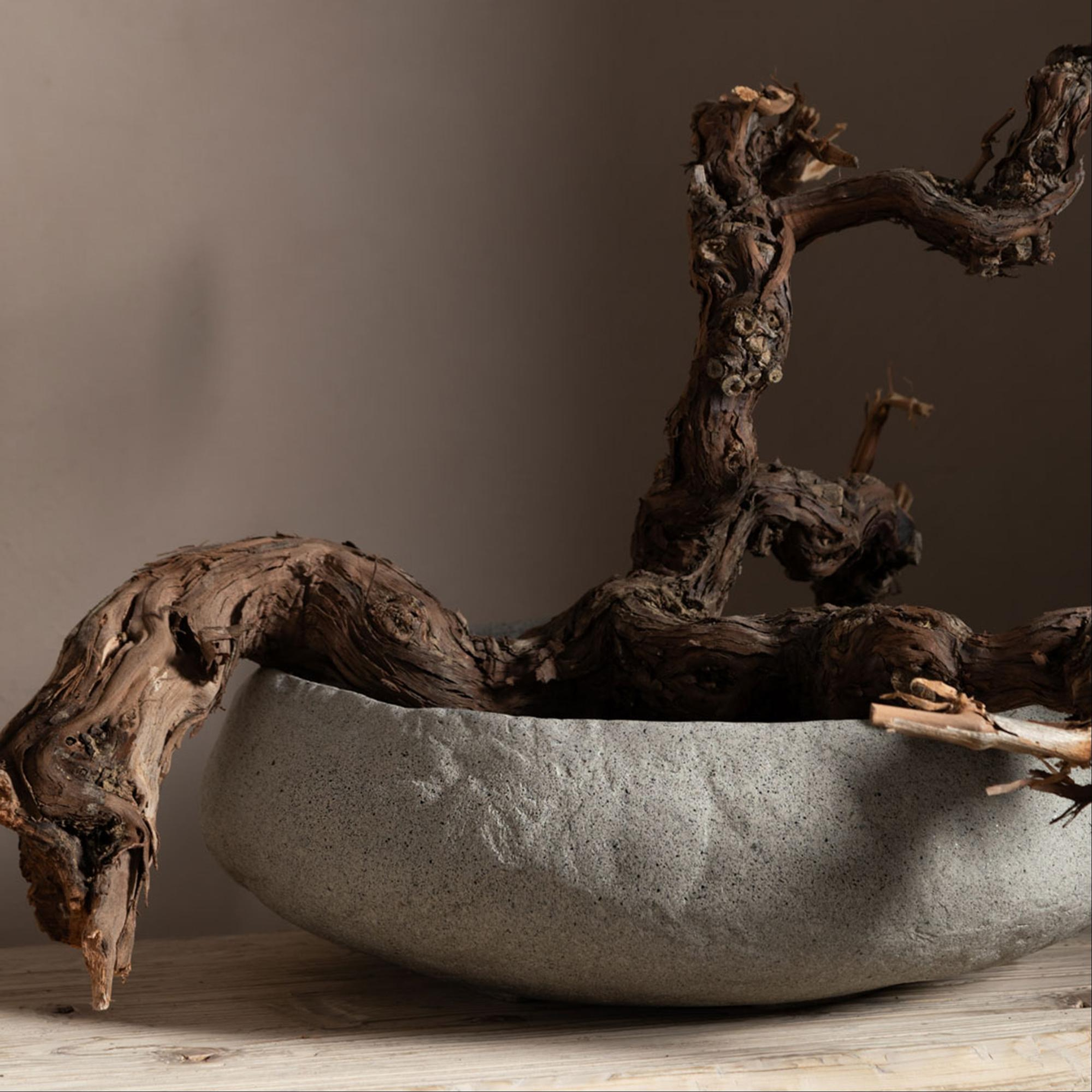 EARTH DEKORATİF KASE BEJ 43X39X15CM