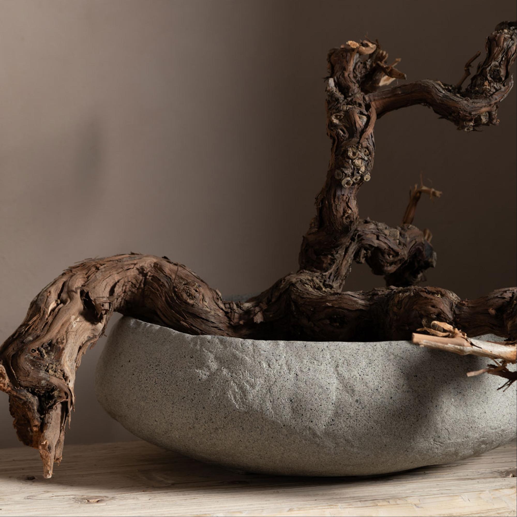 EARTH DEKORATİF KASE BEJ 43X39X15CM