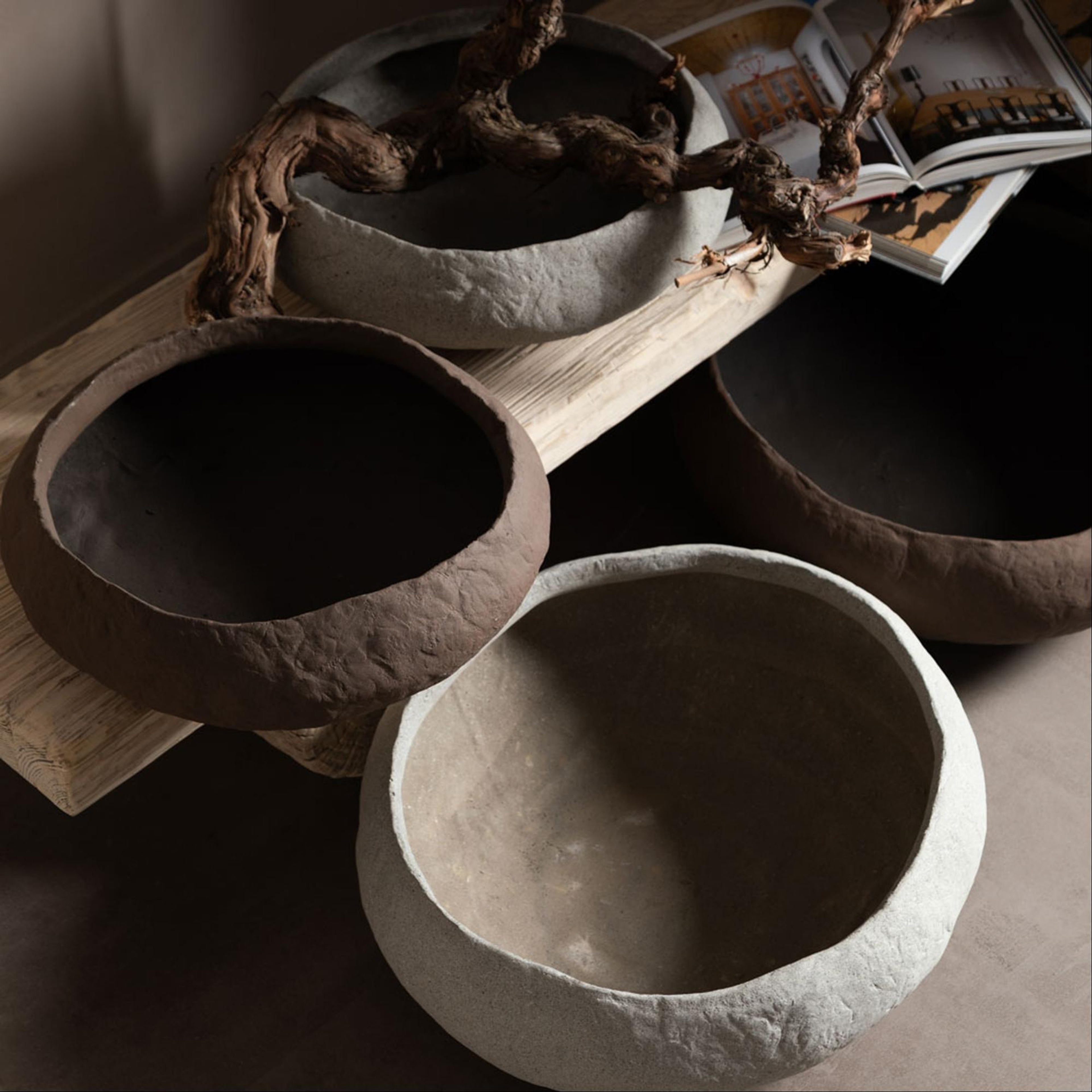 EARTH DEKORATİF KASE BEJ 43X39X15CM