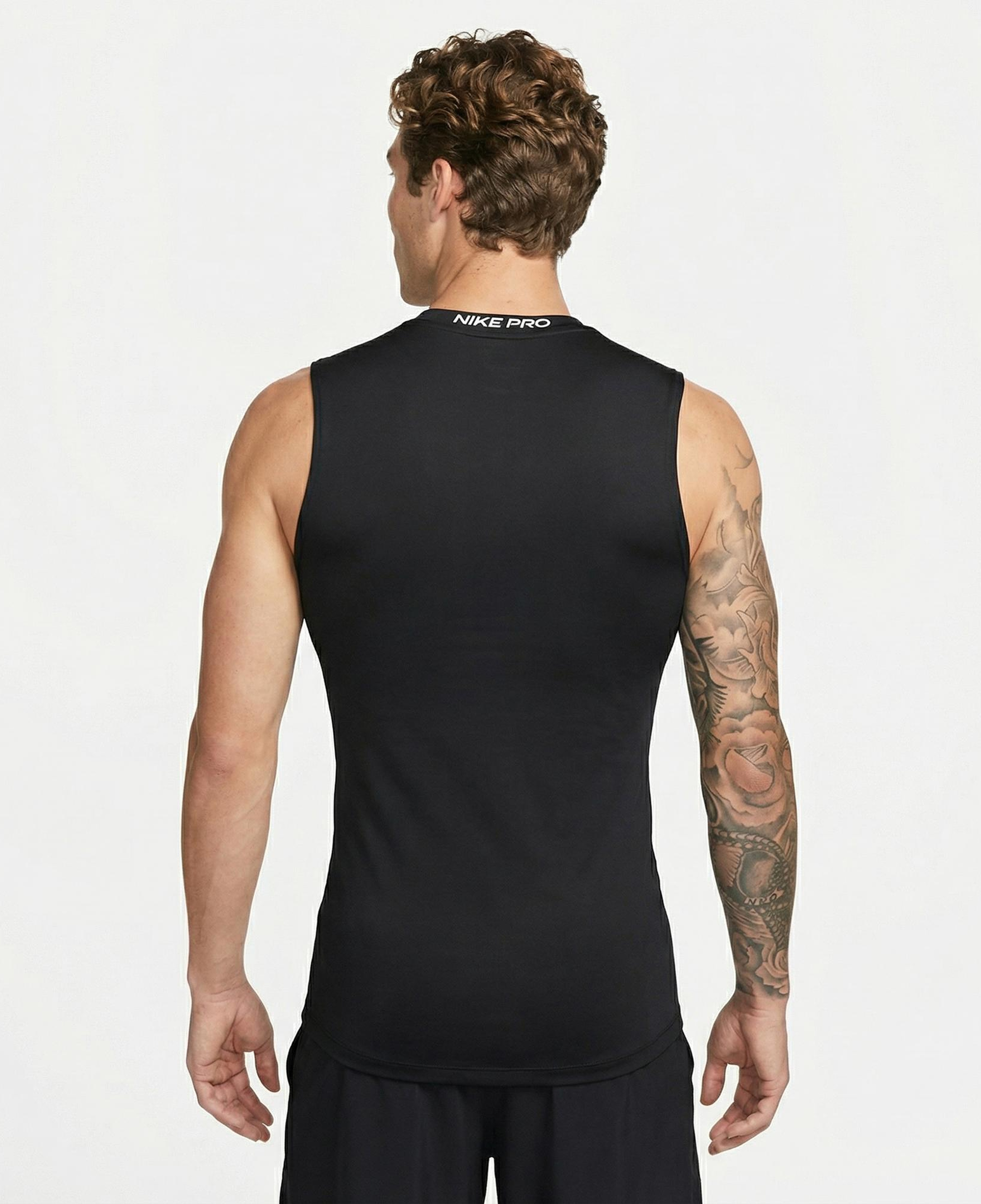 Nike Dri-Fit Top Tight Erkek Siyah Kolsuz T-Shirt