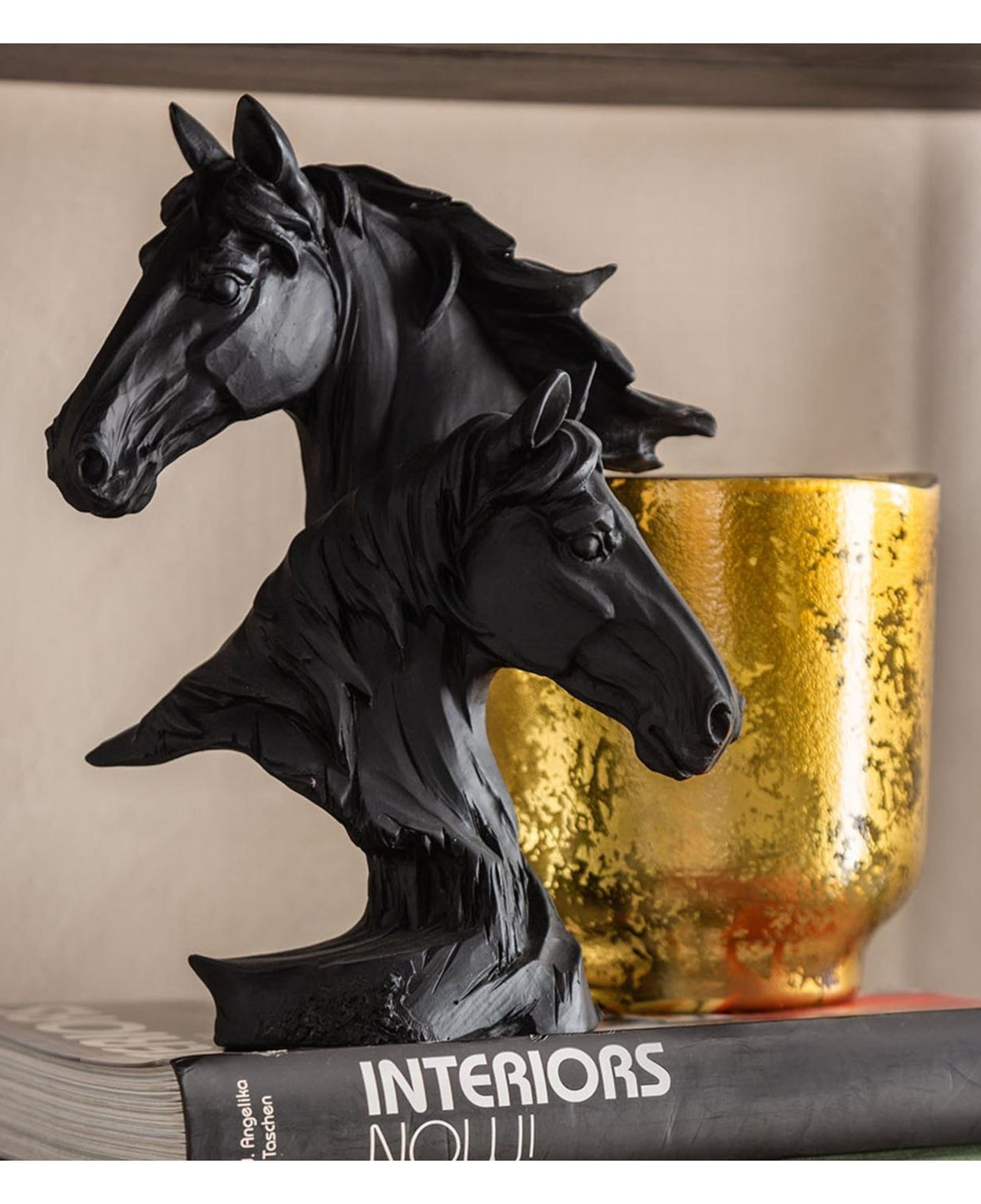 HORSES BÜST BİBLO 17X10X23CM