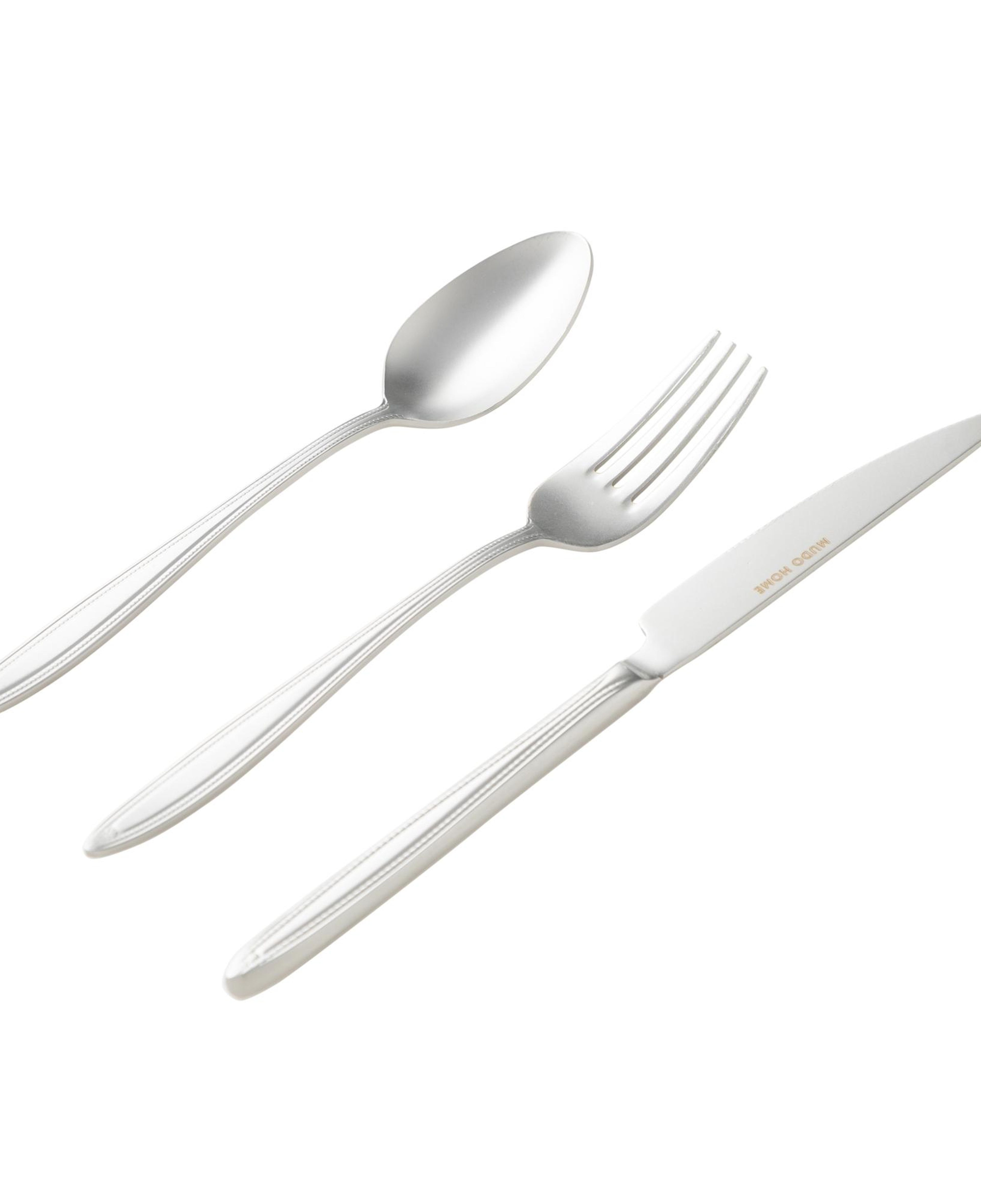 ESSEN 18 PARÇA TATLI ÇATAL KAŞIK BIÇAK SETİ MAT GÜMÜŞ