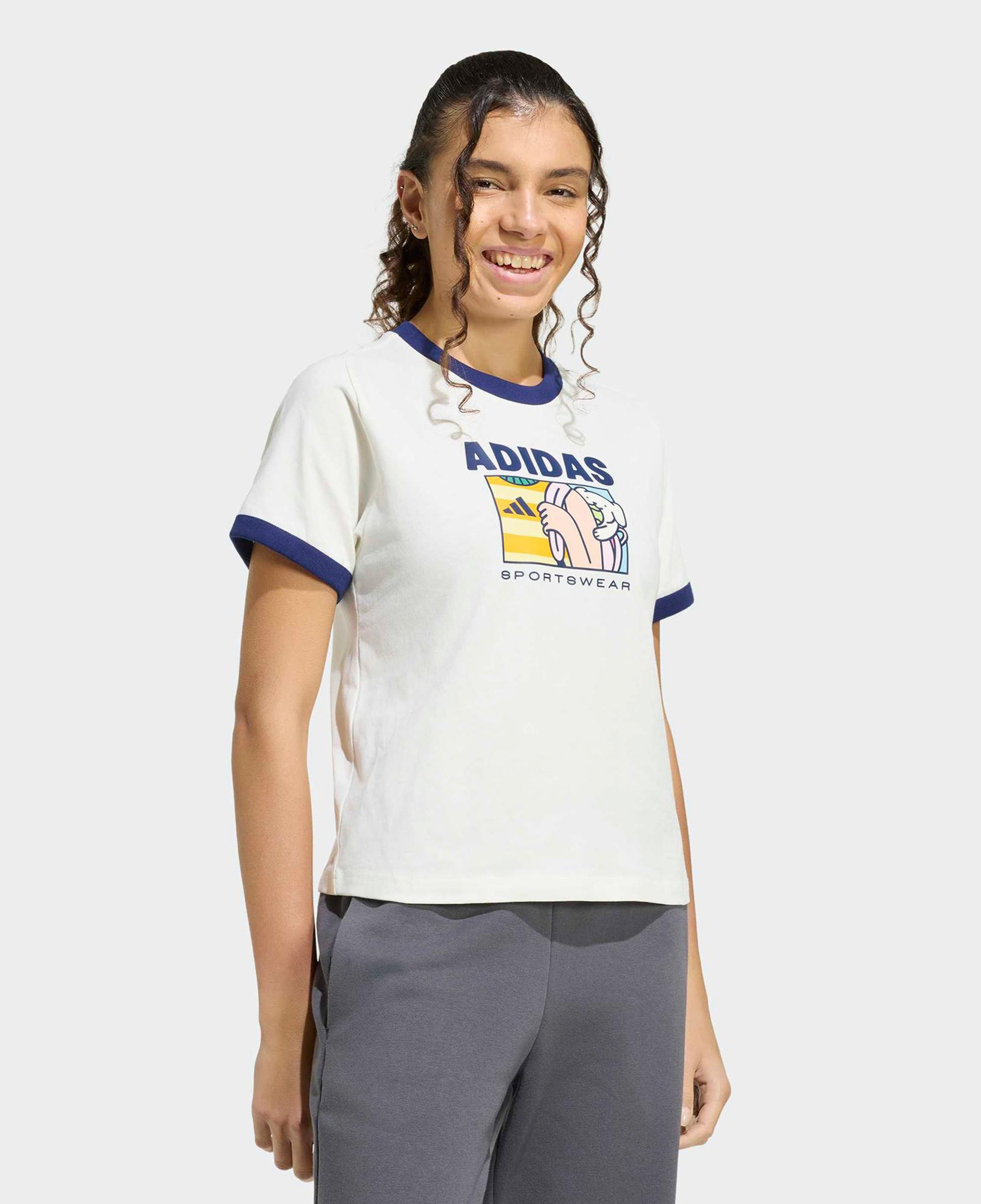adidas Pop Art Graphic Kadın Beyaz T-Shirt