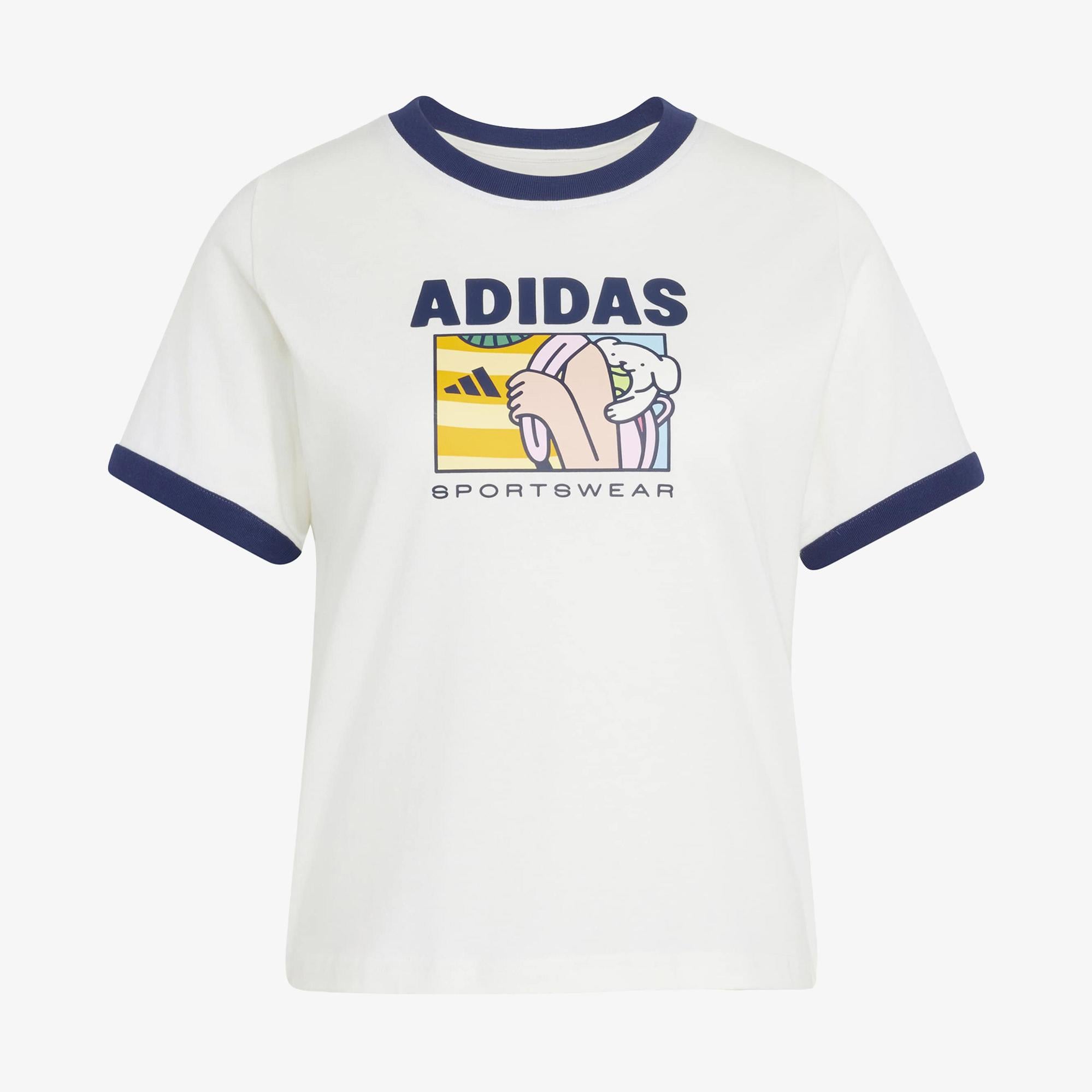 adidas Pop Art Graphic Kadın Beyaz T-Shirt