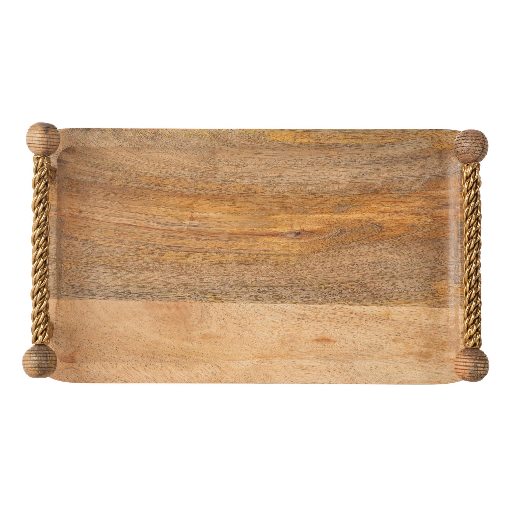 WOODEN DEKORATİF TEPSİ 35X20 CM