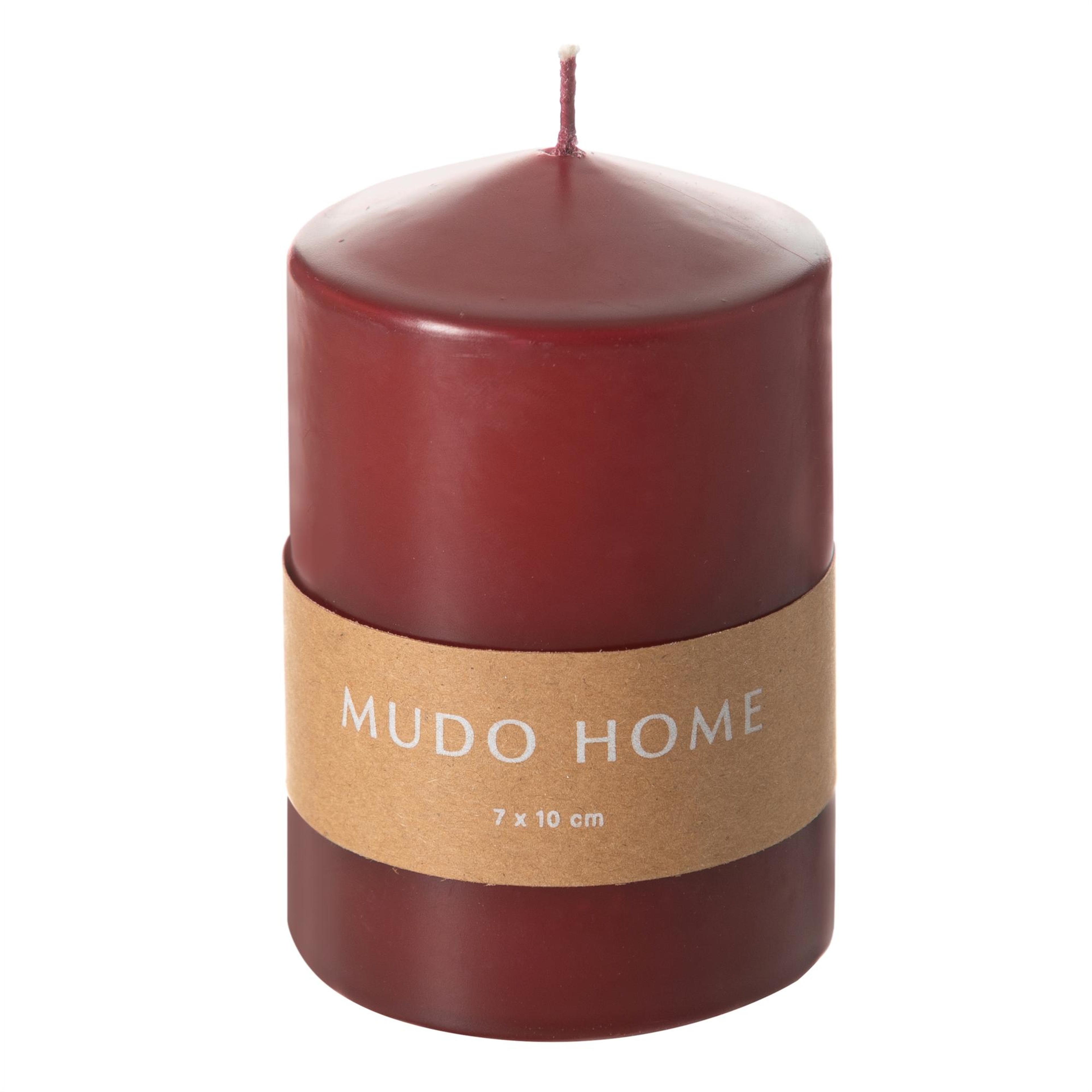 SÜTUN MUM BORDO 7X10CM