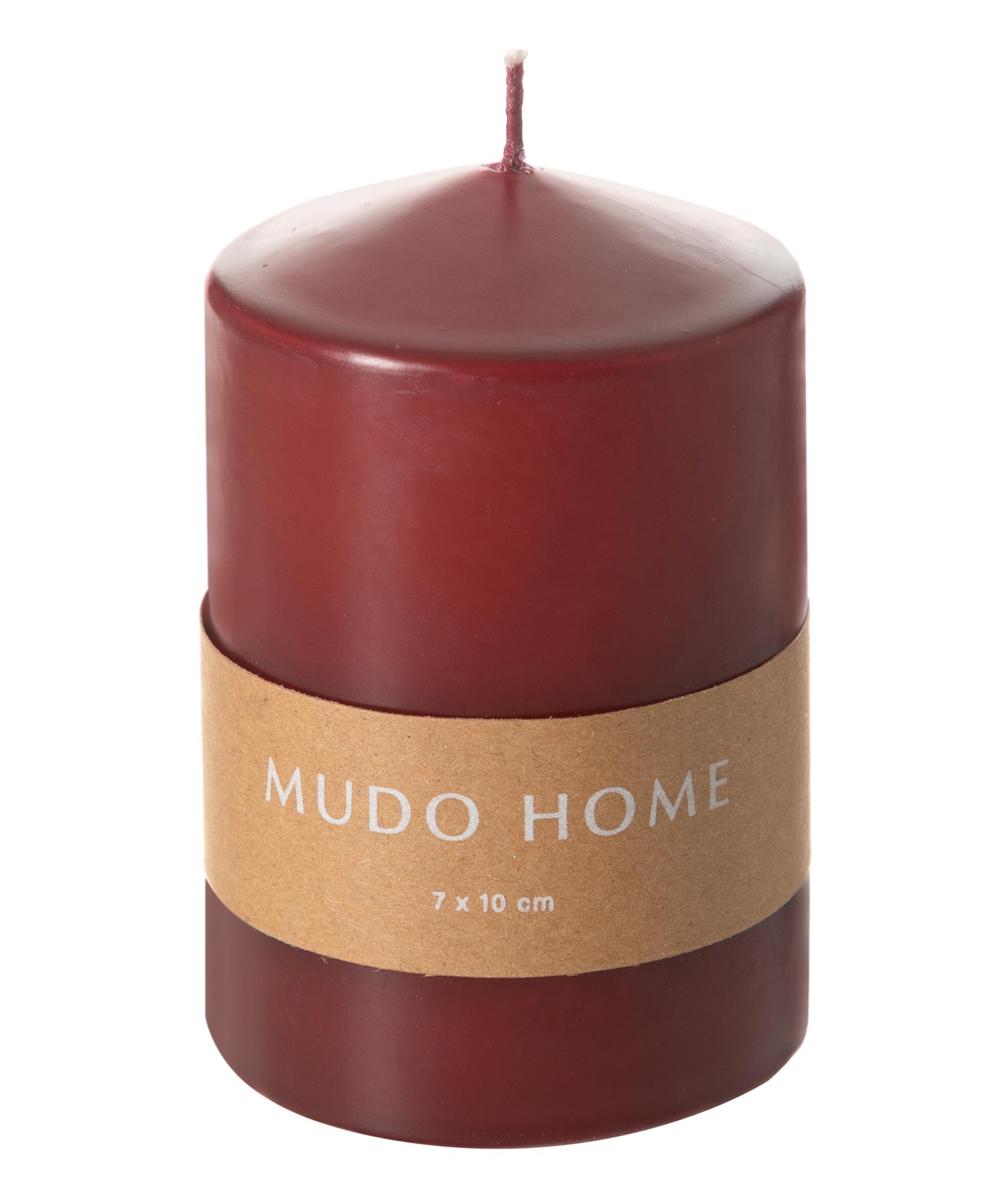 SÜTUN MUM BORDO 7X10CM