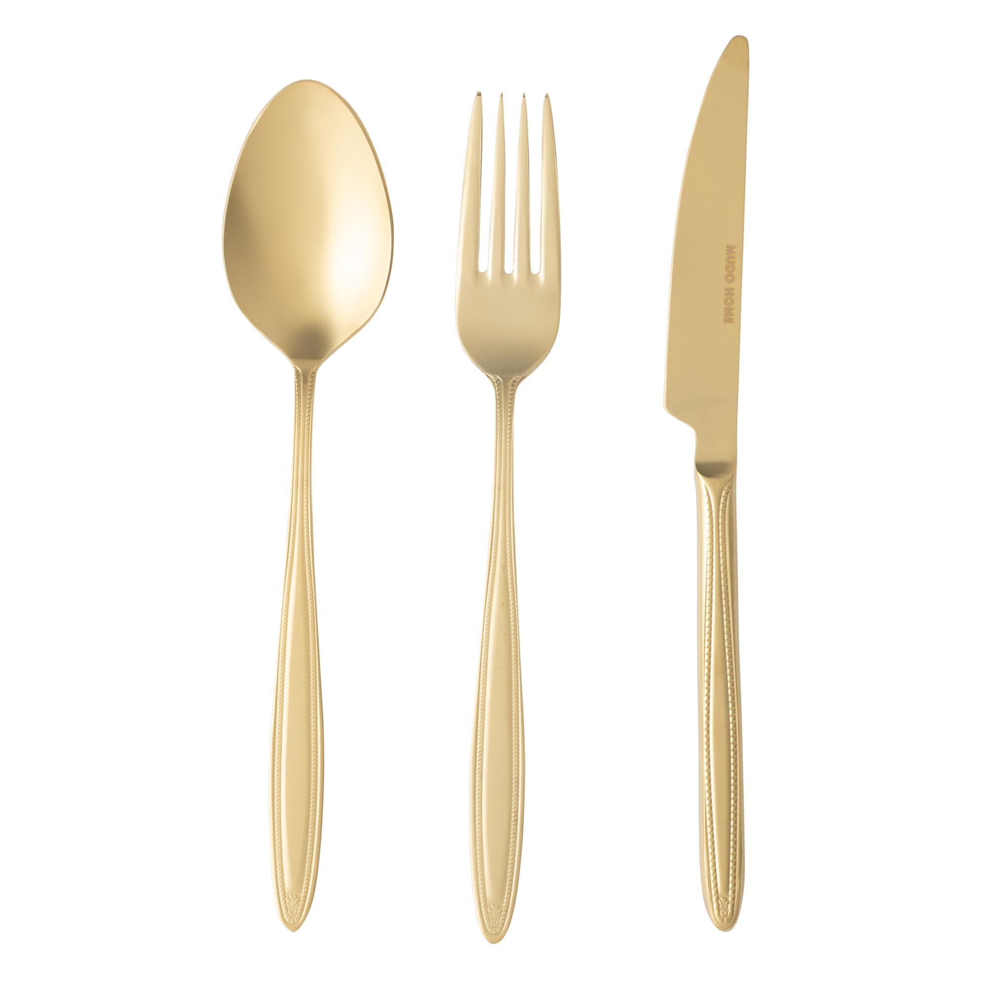 ESSEN 18 PARÇA YEMEK ÇATAL KAŞIK BIÇAK SETİ MAT GOLD