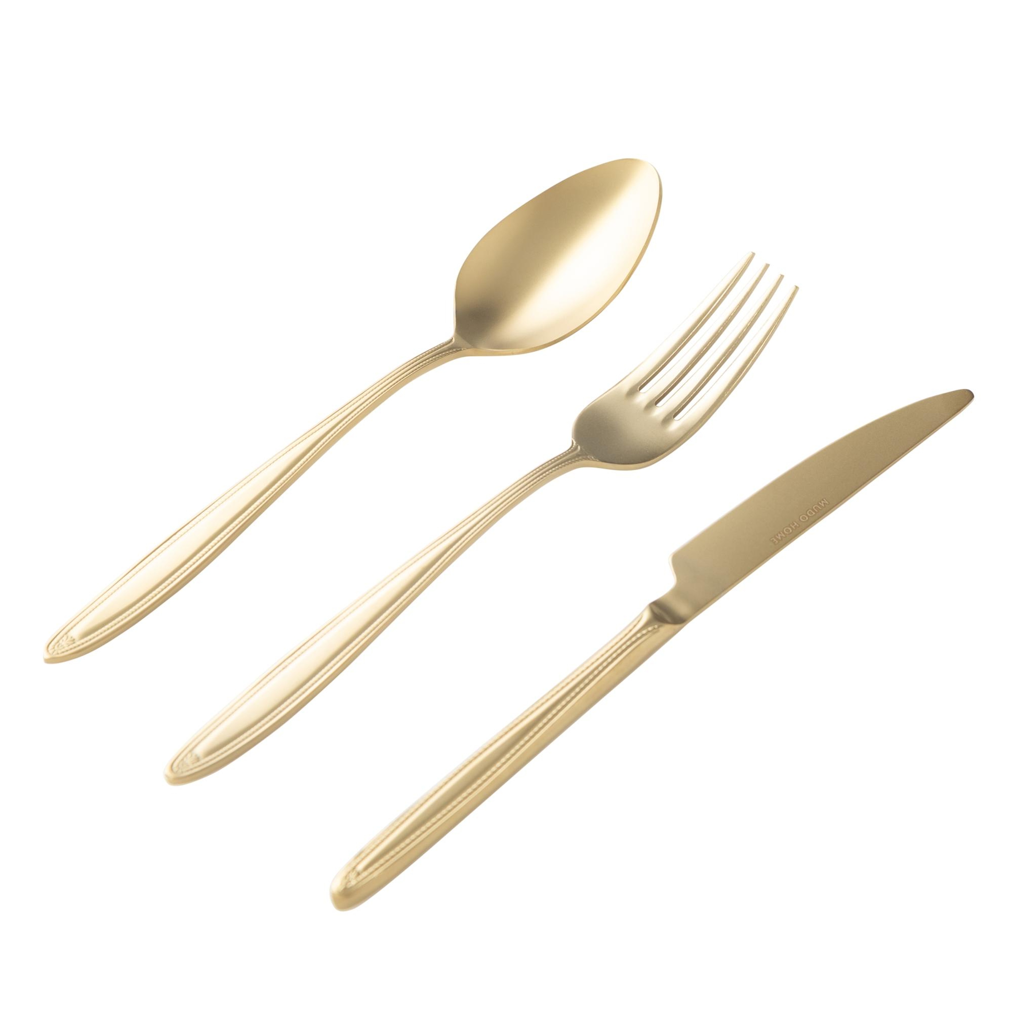 ESSEN 18 PARÇA YEMEK ÇATAL KAŞIK BIÇAK SETİ MAT GOLD