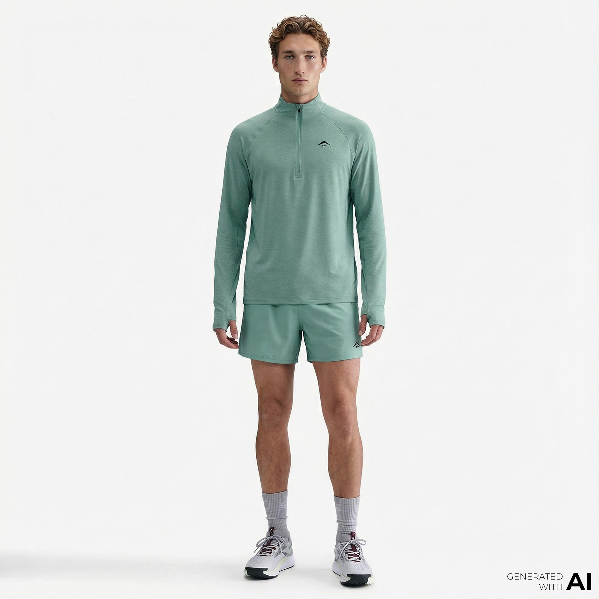 Nike Dri-Fit Trail Midlayer Erkek Yeşil Kapüşonlu Hoodie