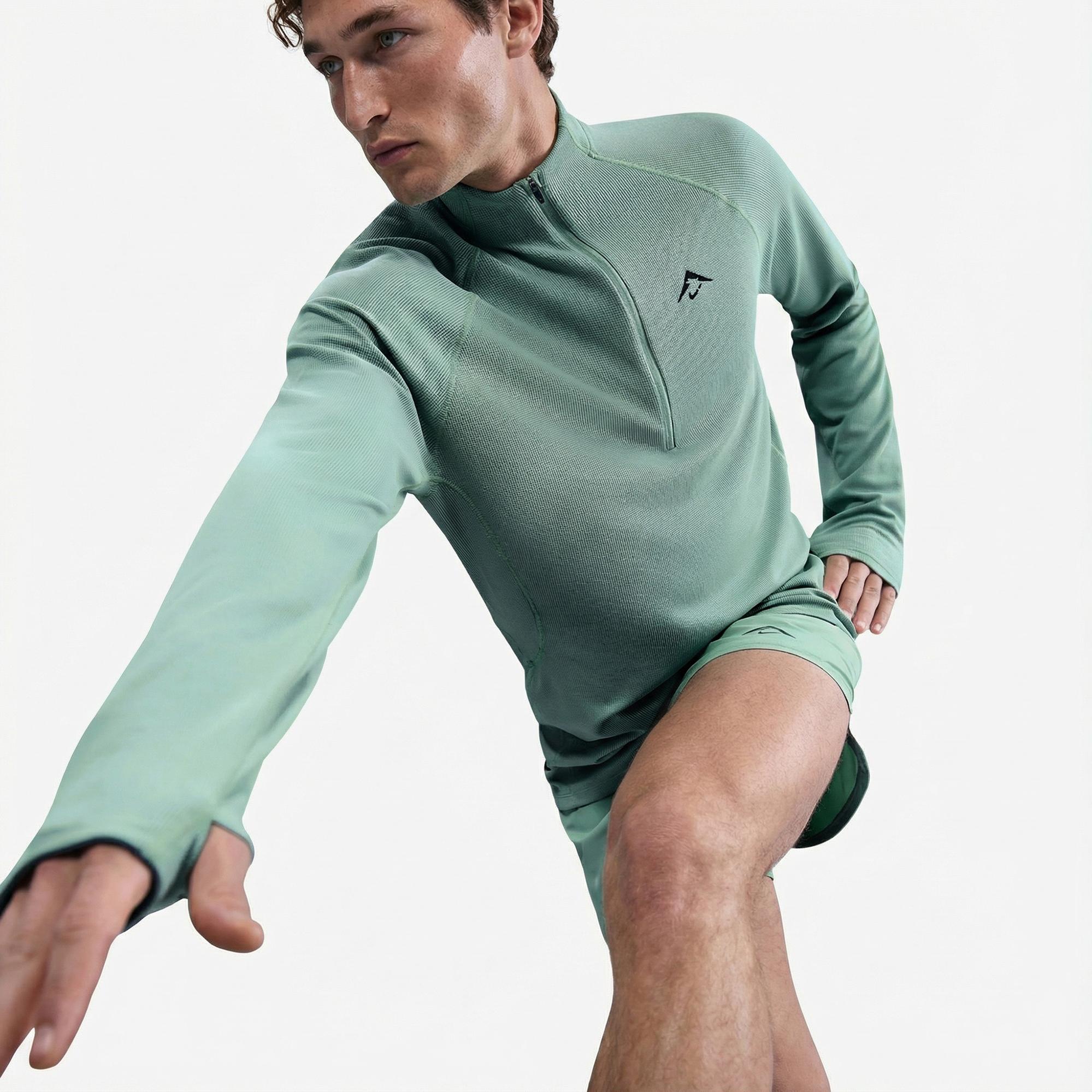 Nike Dri-Fit Trail Midlayer Erkek Yeşil Kapüşonlu Hoodie