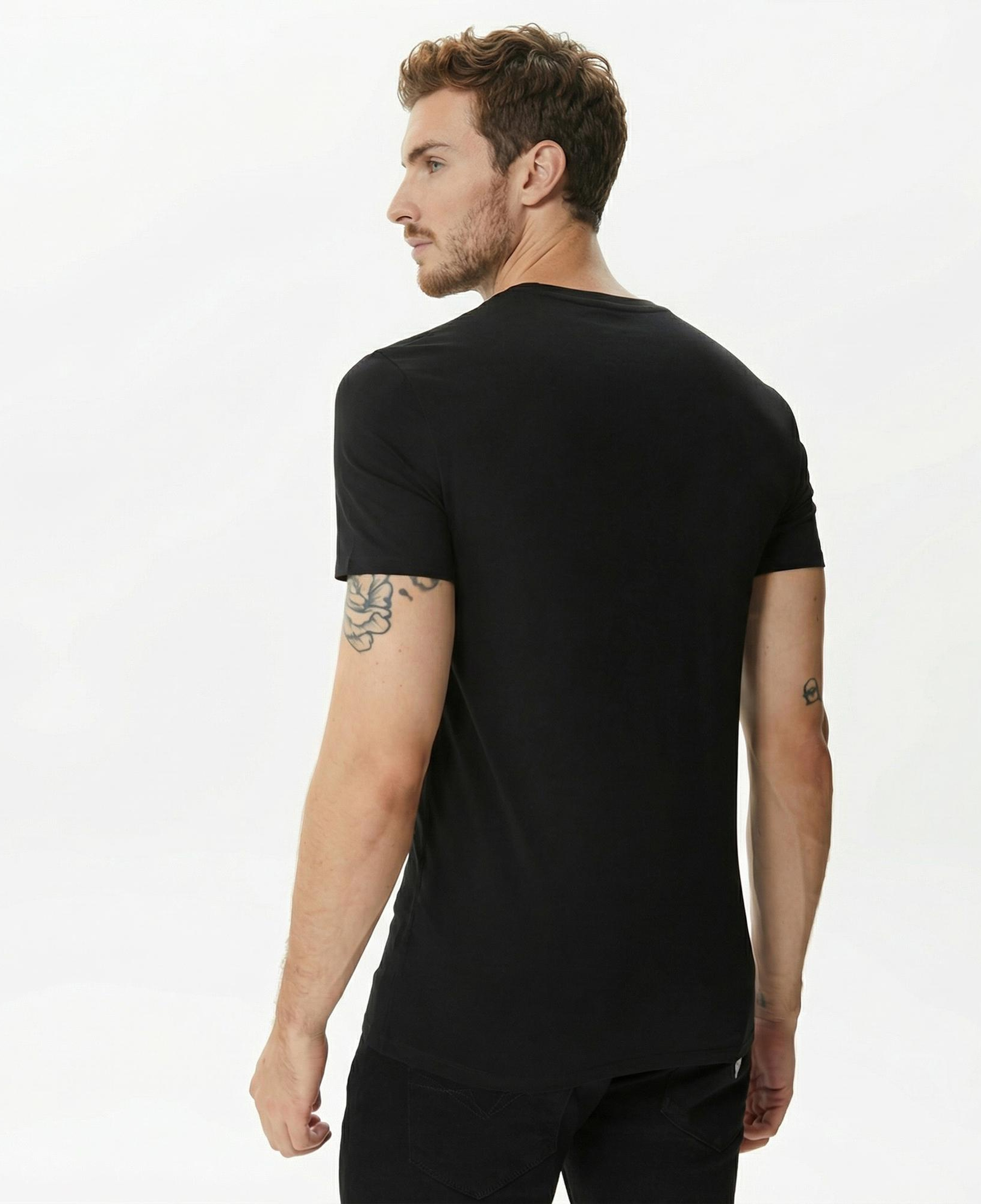 Guess Organic Stretch Jersey Erkek Siyah T-Shirt