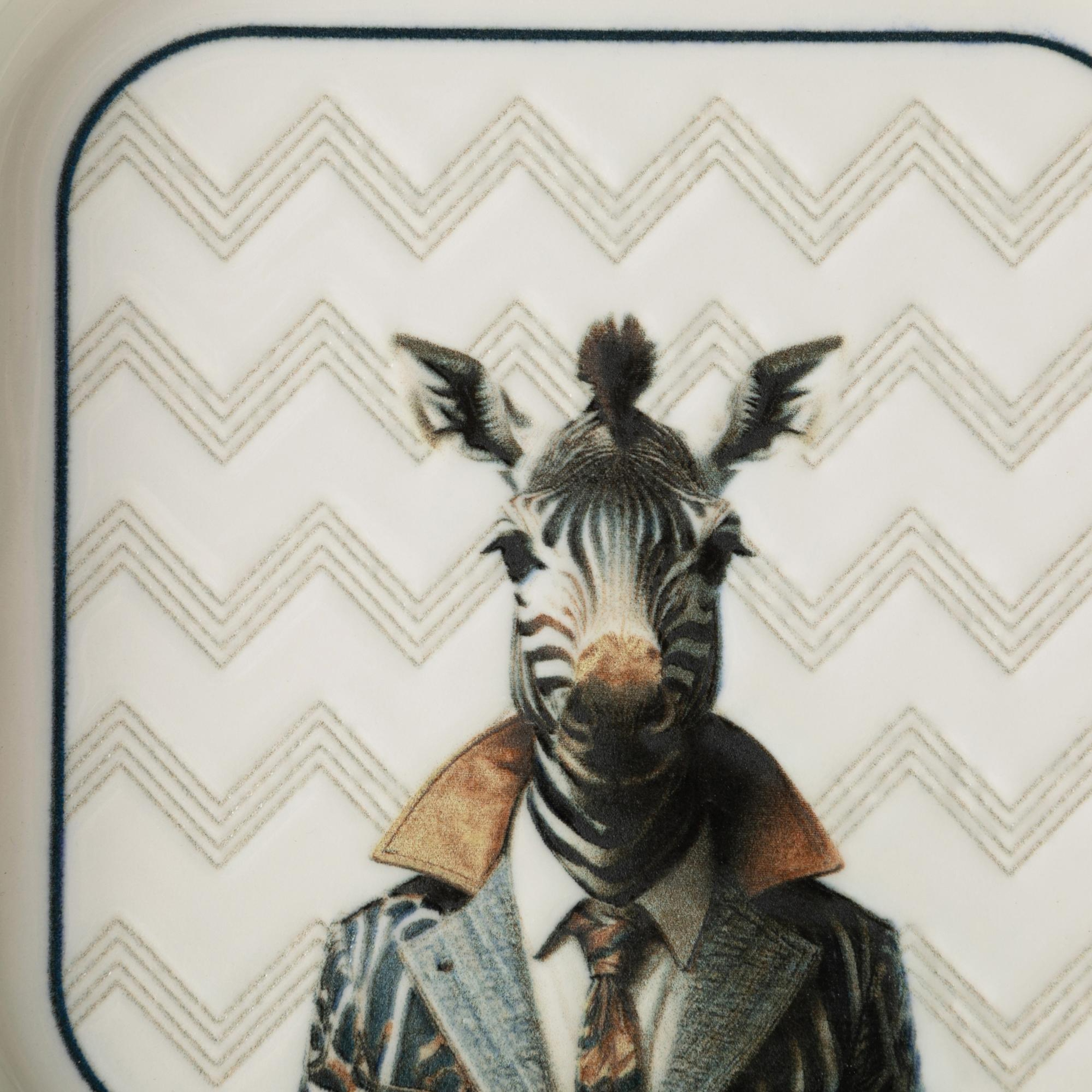 ICONIC KARE TABAK 17CM-ZEBRA