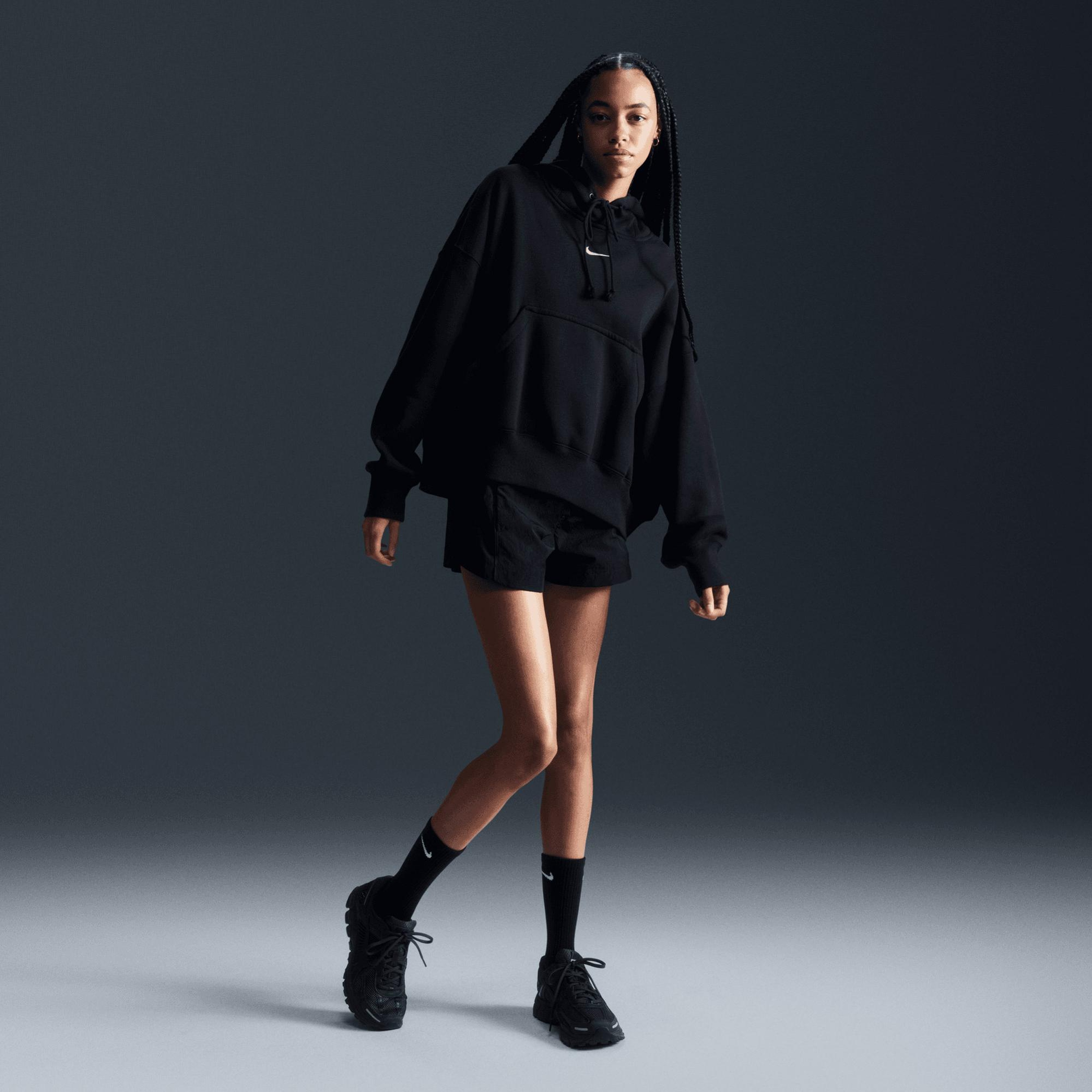 Nike Sportswear Phonnex Fleece Oversize Hoodie Kadın Siyah Hoodie