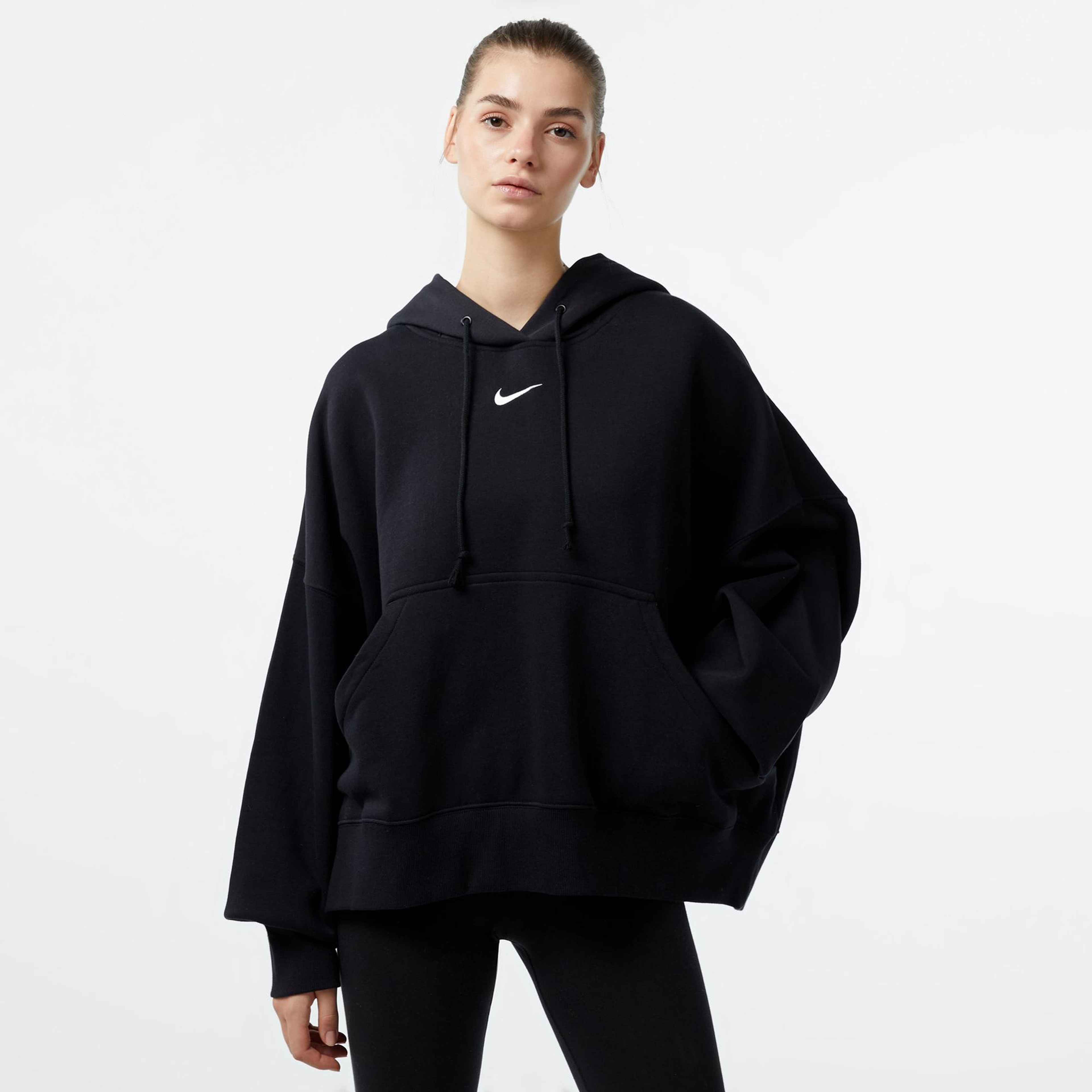 Nike Sportswear Phonnex Fleece Oversize Hoodie Kadın Siyah Hoodie