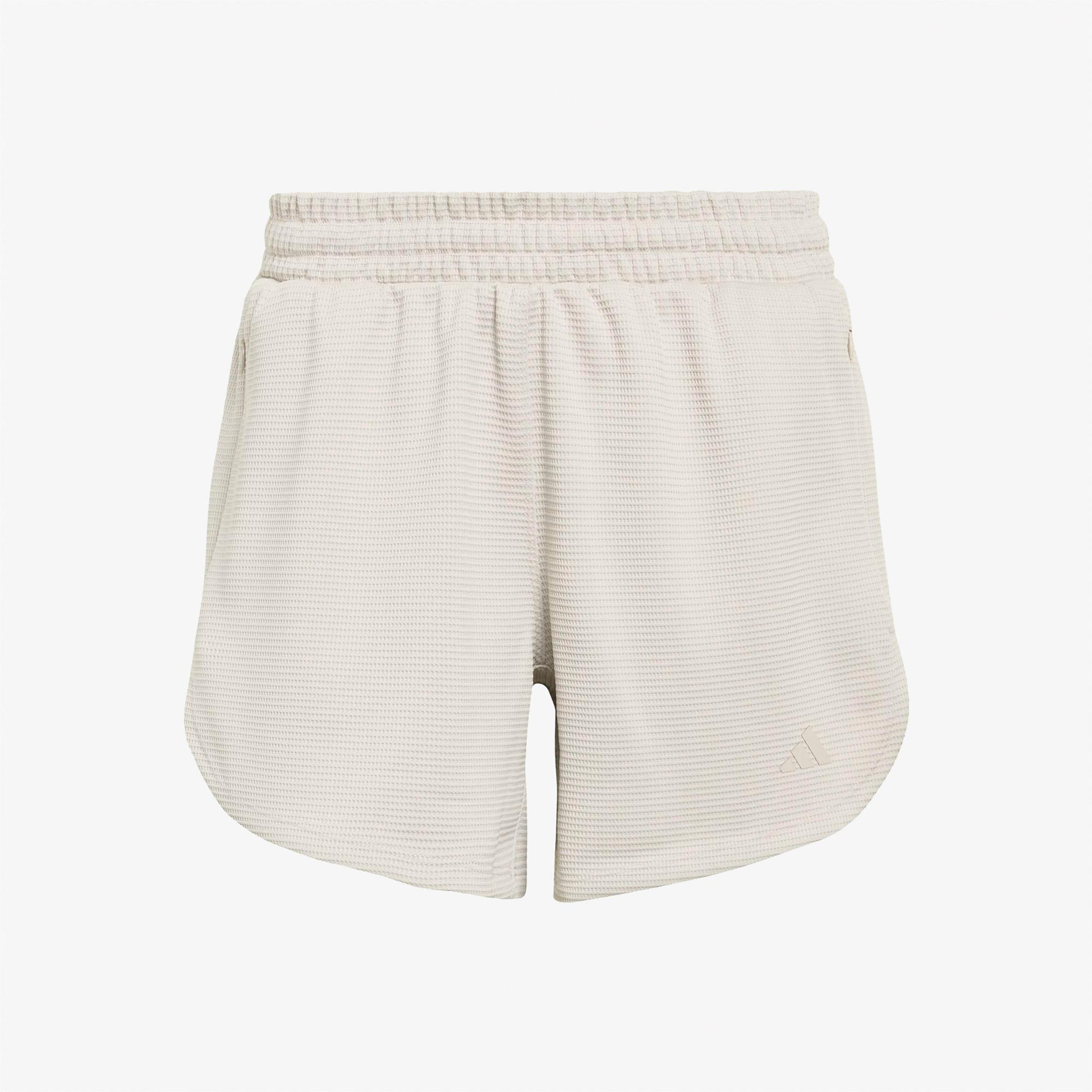 adidas Pacer Workout Waffle Kadın Bej Şort