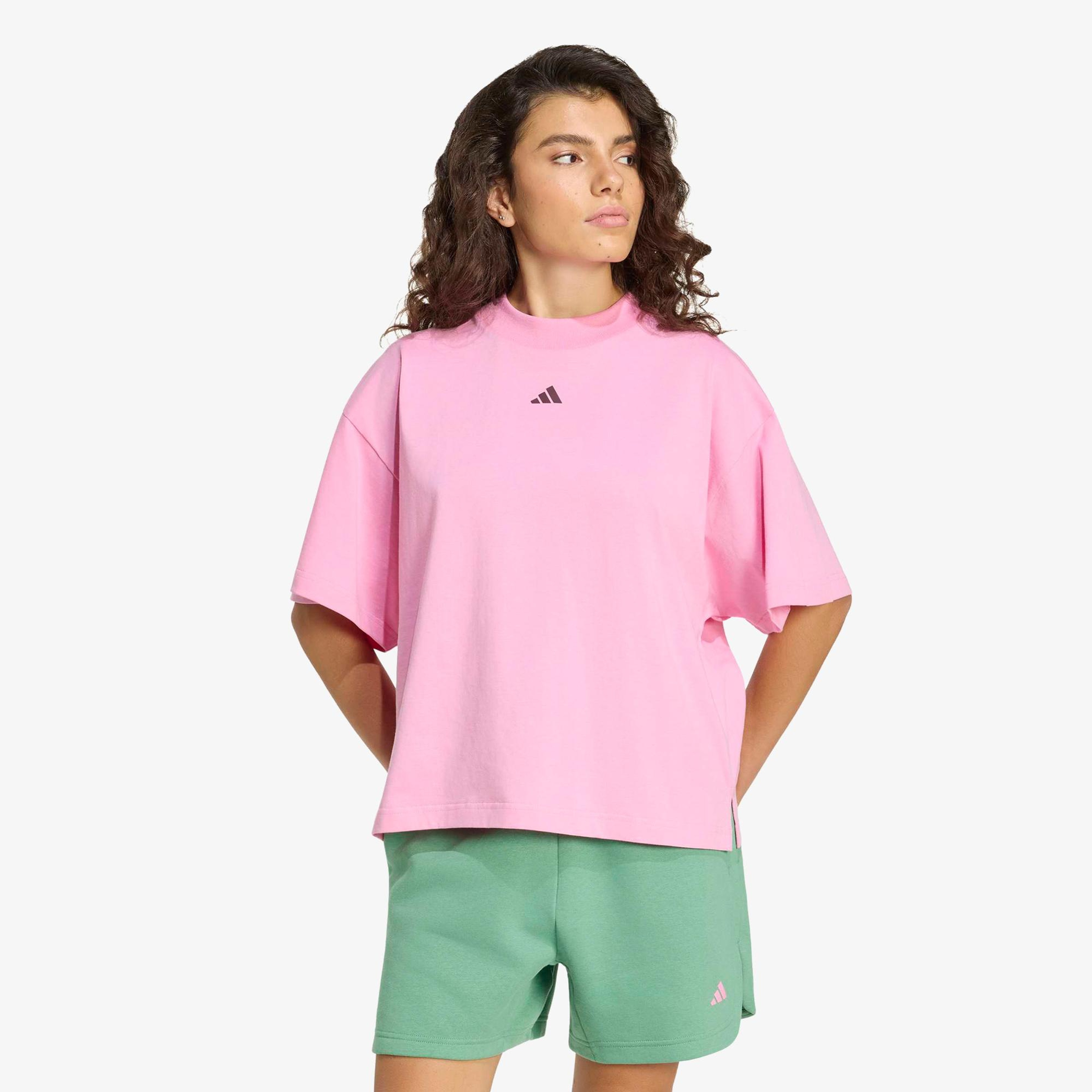 adidas Studio Boyfriend Kadın Pembe T-Shirt