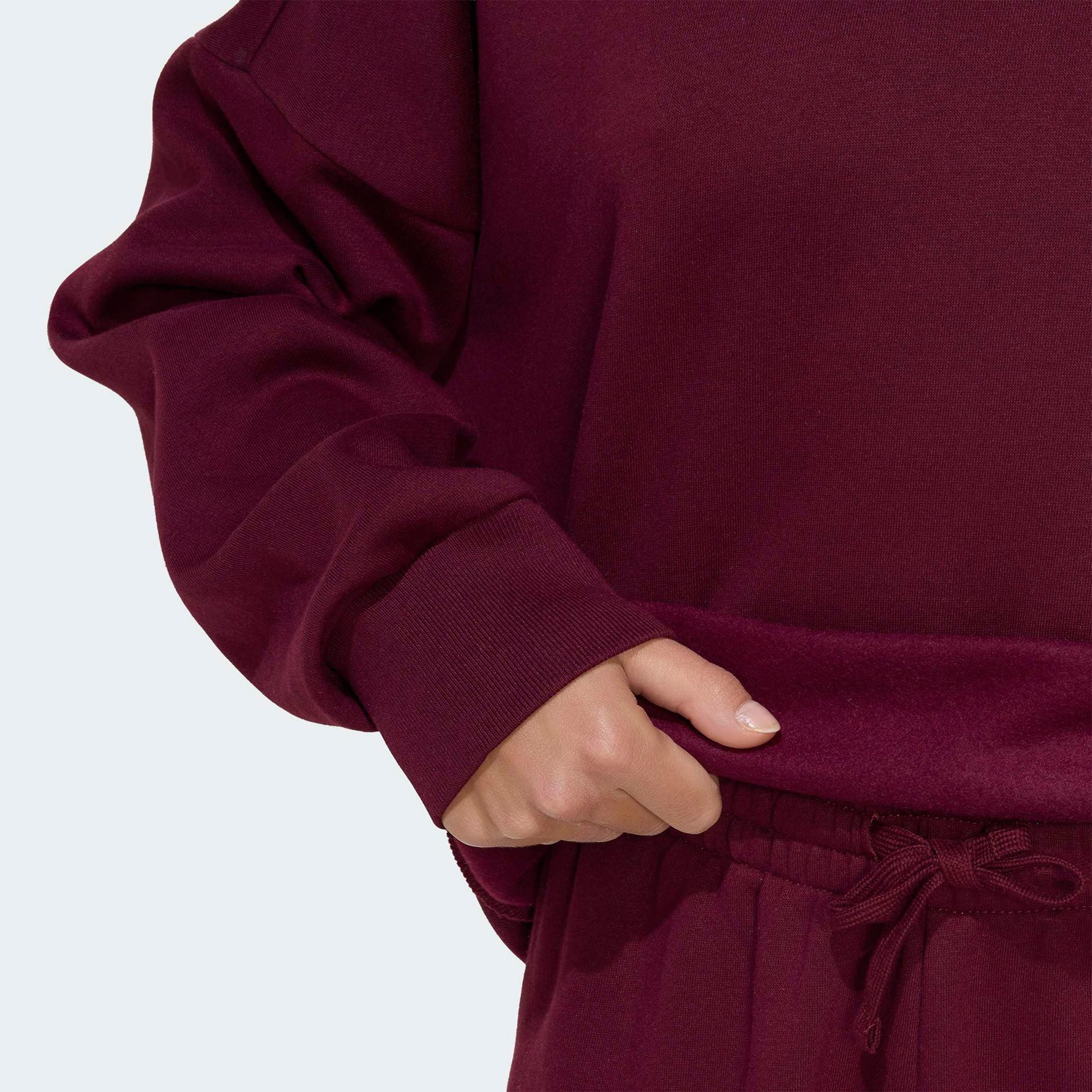 adidas 3-Stripes Studio Kadın Bordo Hoodie