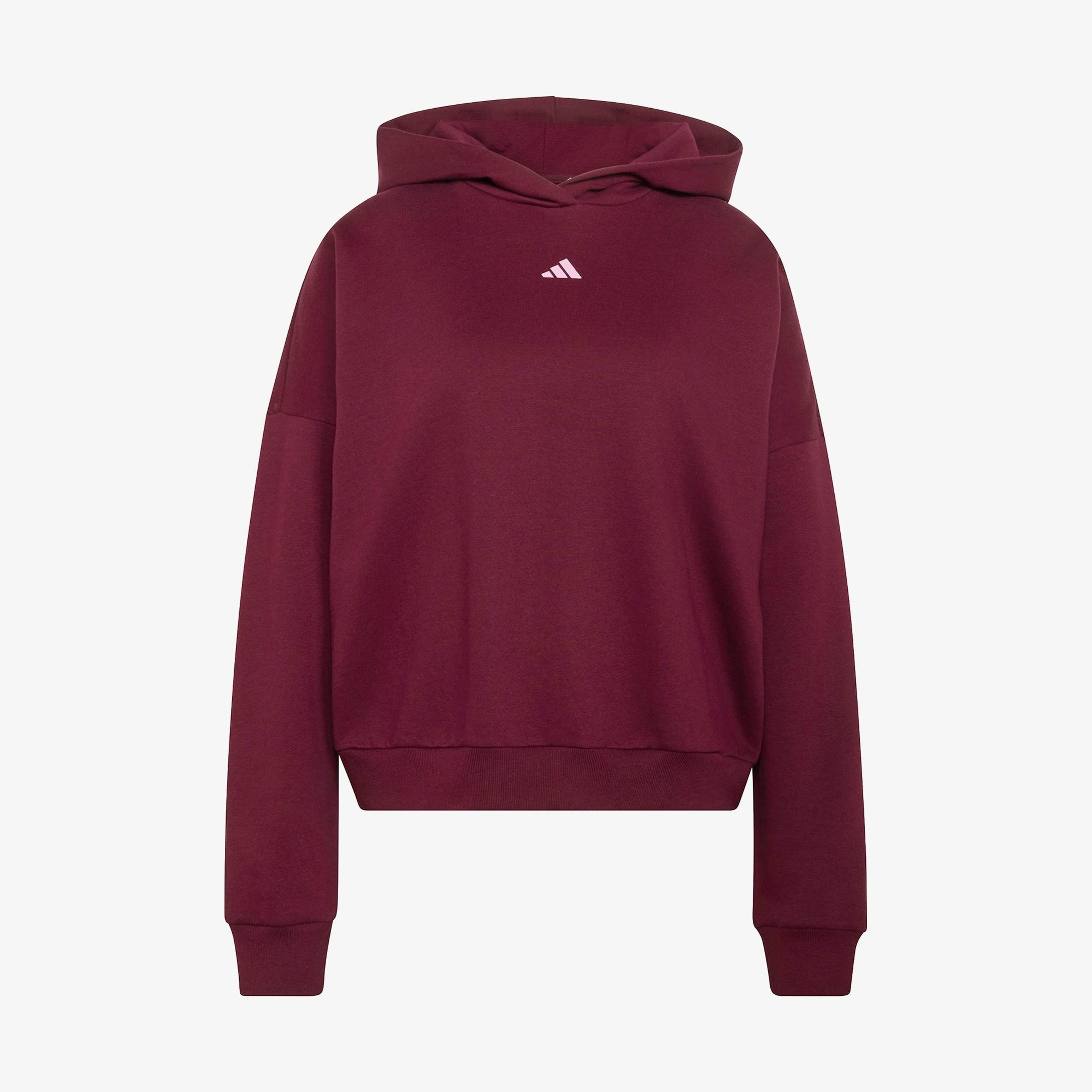 adidas 3-Stripes Studio Kadın Bordo Hoodie