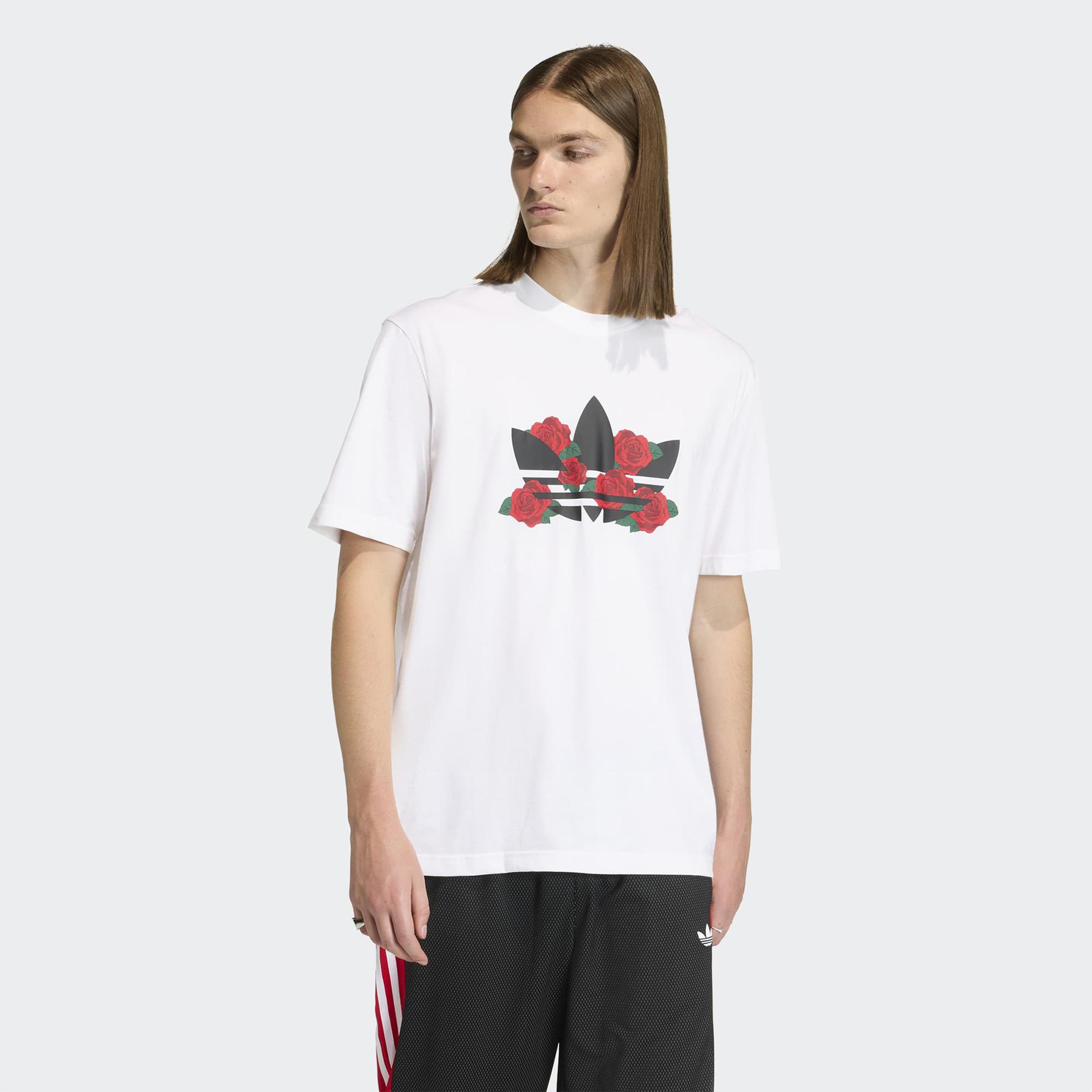 adidas Trefoil Series Roses Erkek Beyaz T-Shirt