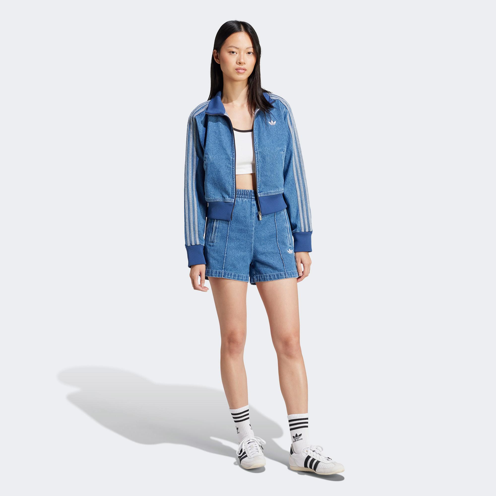 adidas Adicolor Denim Kadın Mavi Ceket