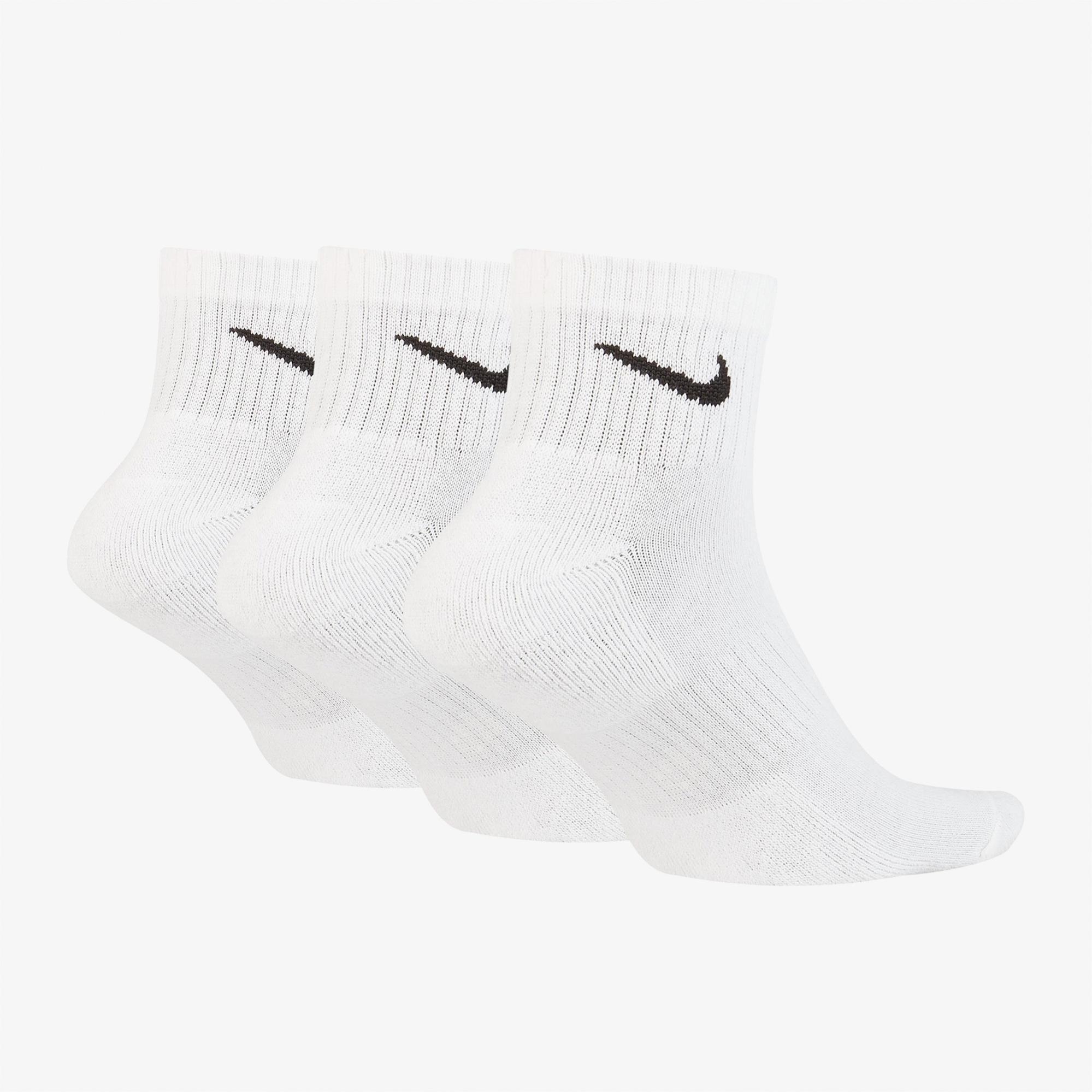 Nike Everyday Cush Ankle 3' lü Unisex Beyaz Çorap