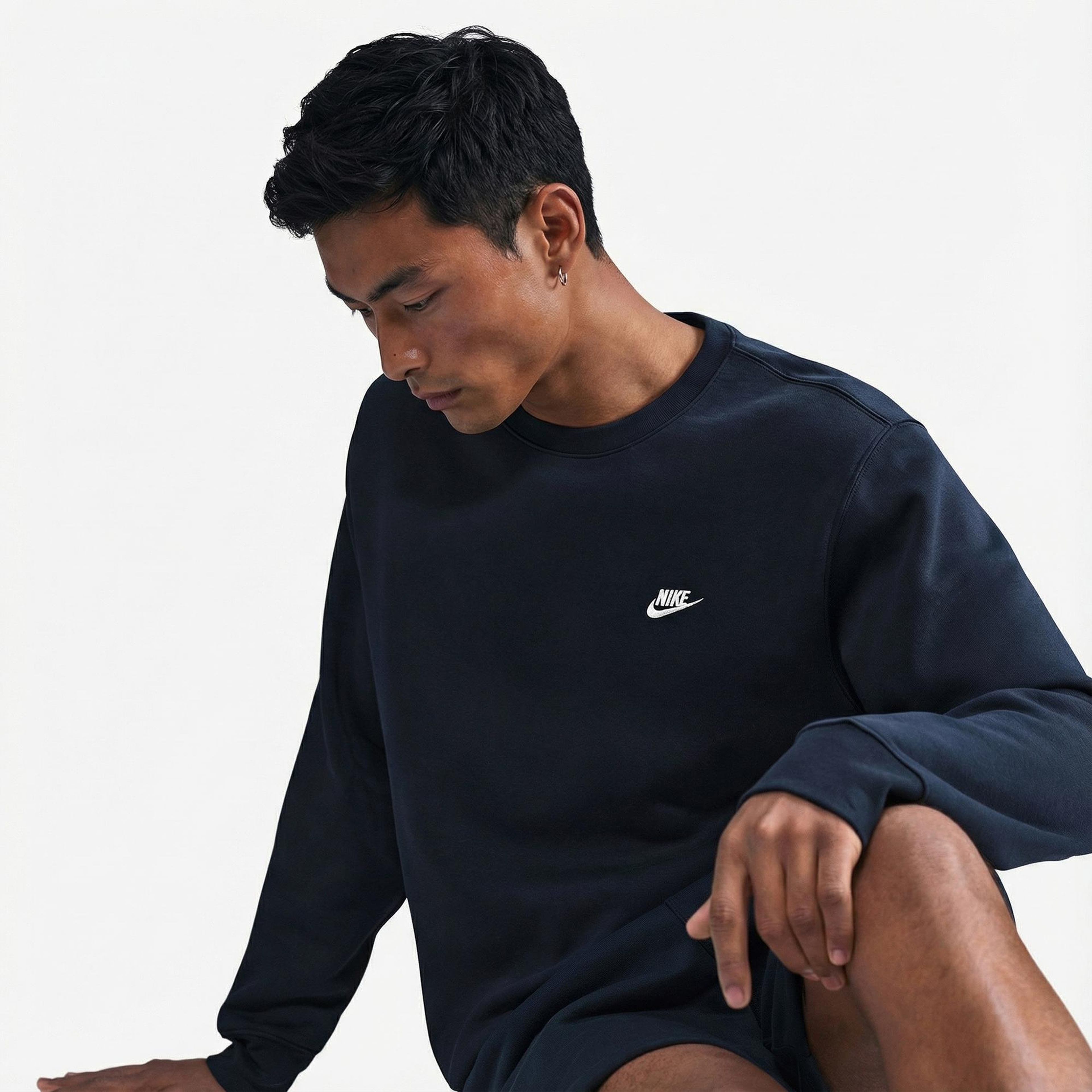 Nike Club Crew Erkek Mavi Sweatshirt