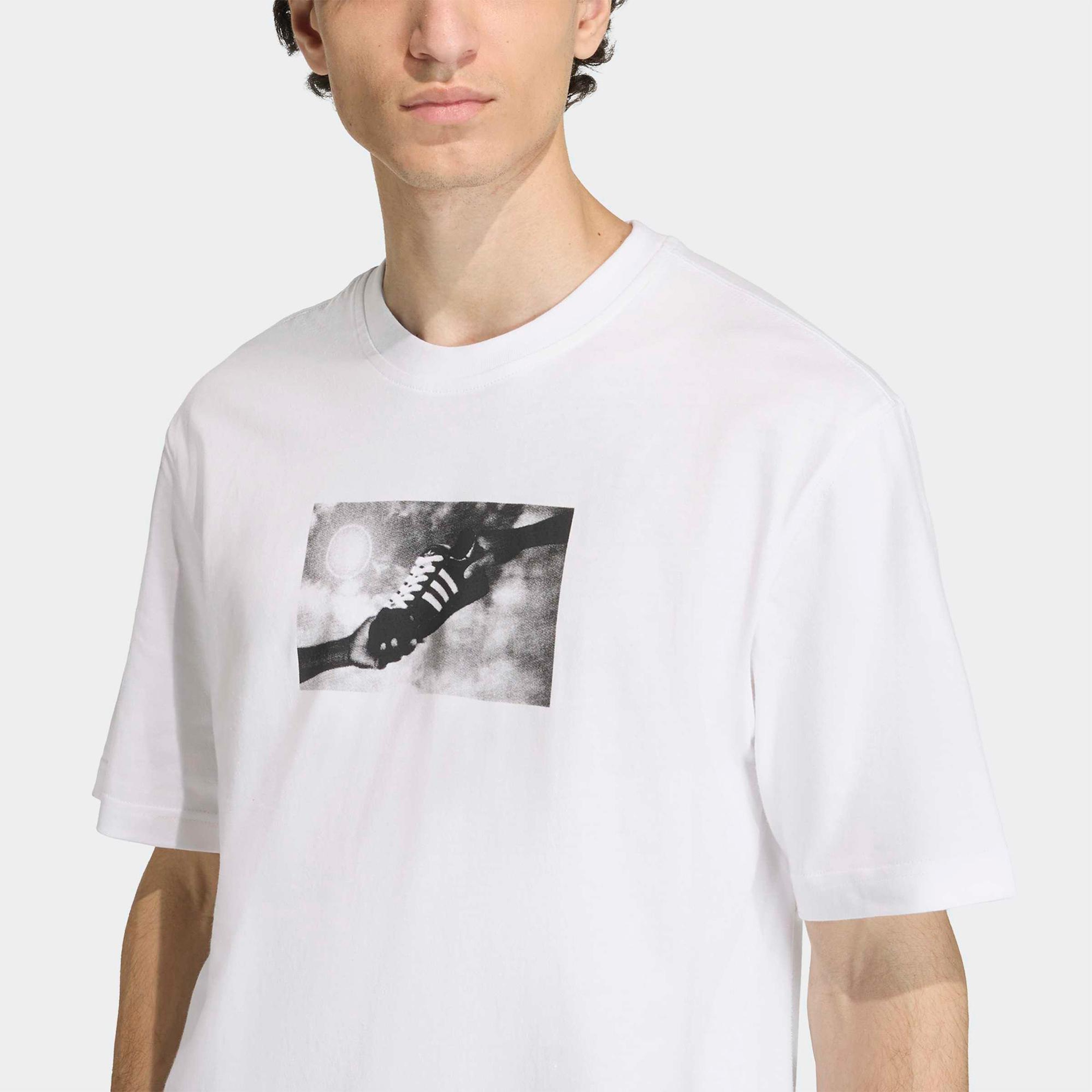 adidas Franchise Erkek Beyaz T-Shirt