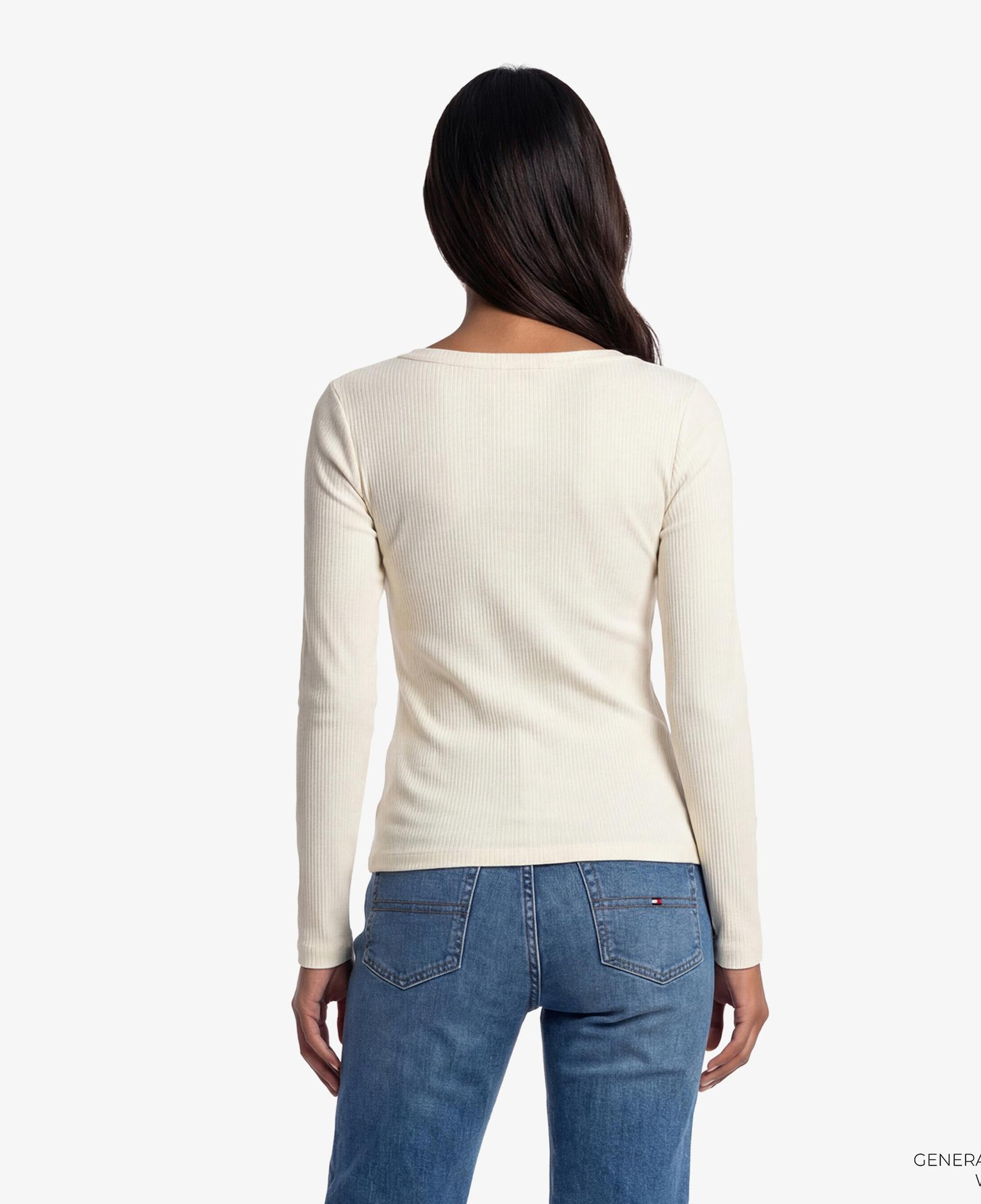 Tommy Hilfiger Kadın Bej Uzun Kollu T-Shirt