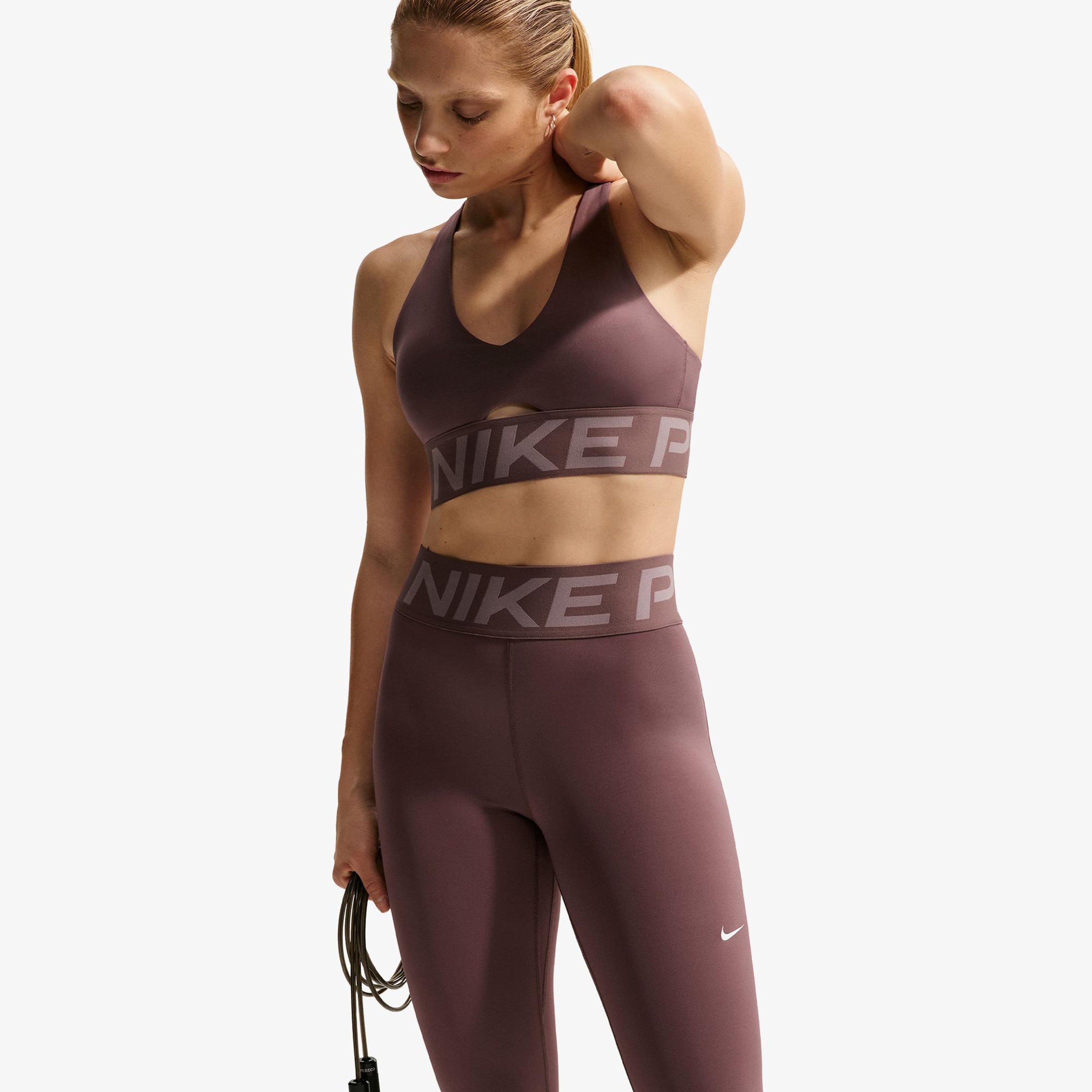 Nike Pro Sculpt Dri-Fit Yüksek Belli Kadın Kahverengi Tayt