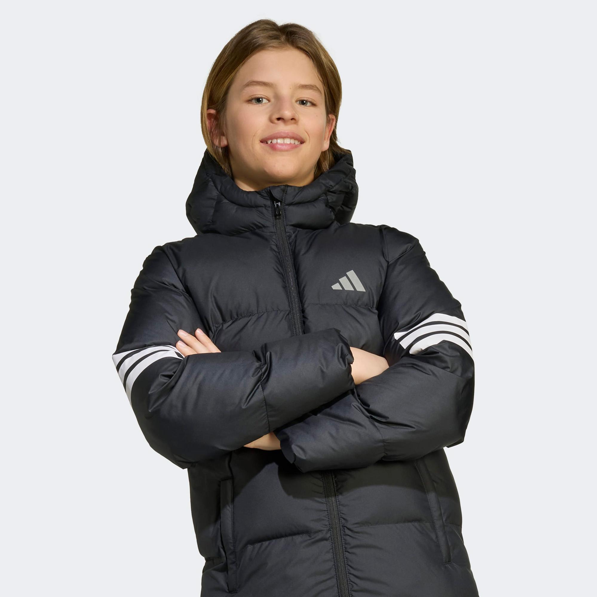 adidas Junior FI 3-Stripes Çocuk Siyah Mont