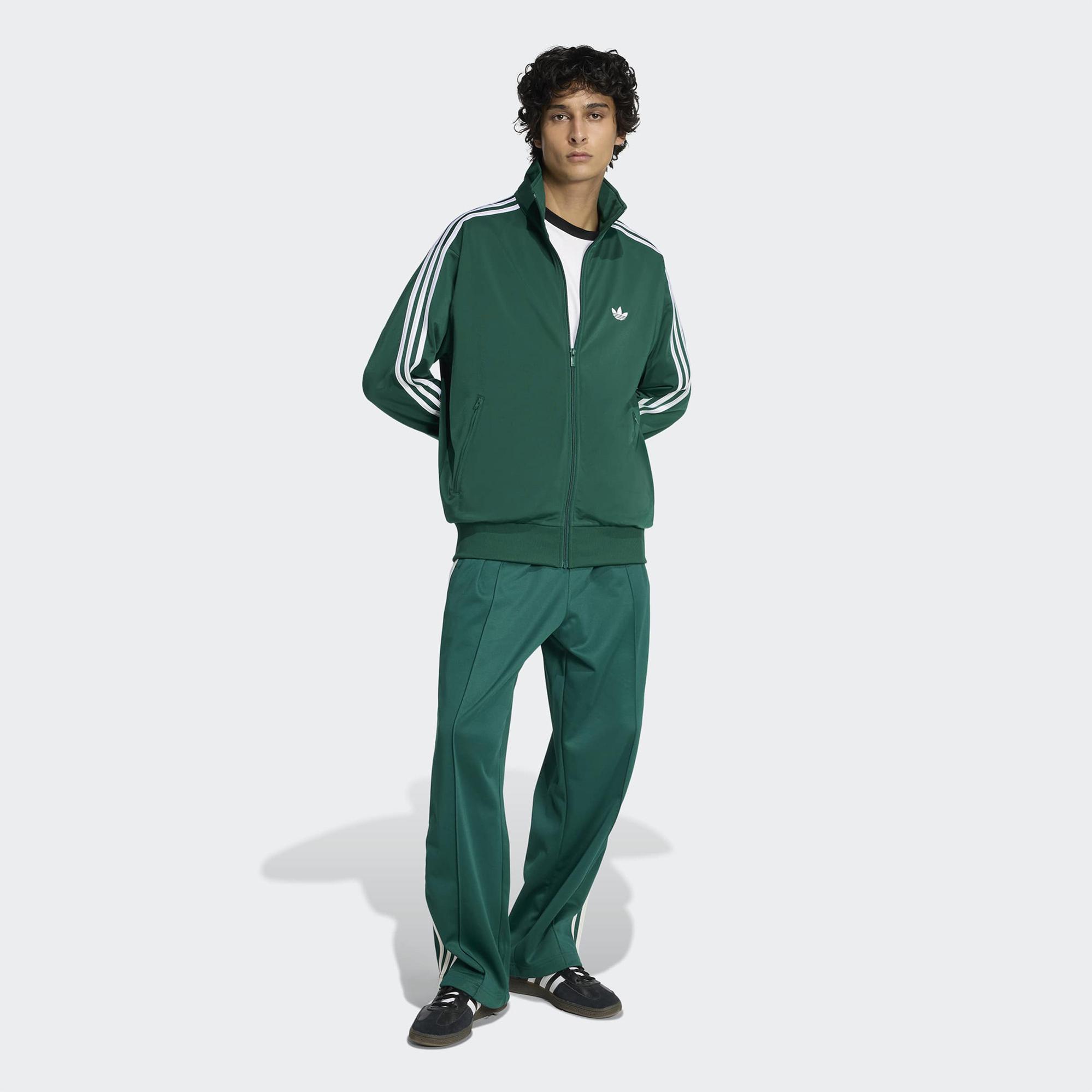 adidas Firebird Erkek Yeşil Eşofman Üstü