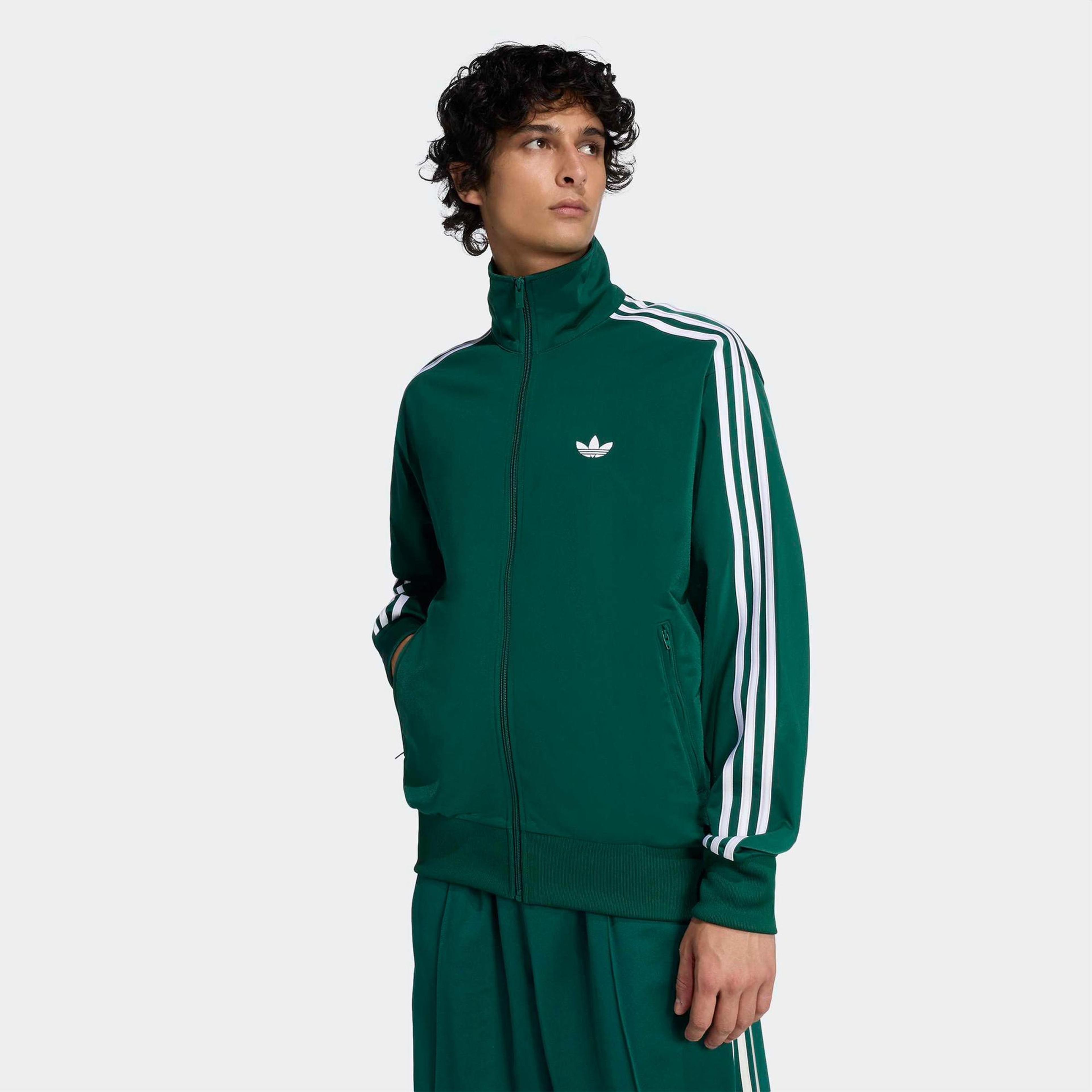 adidas Firebird Erkek Yeşil Eşofman Üstü