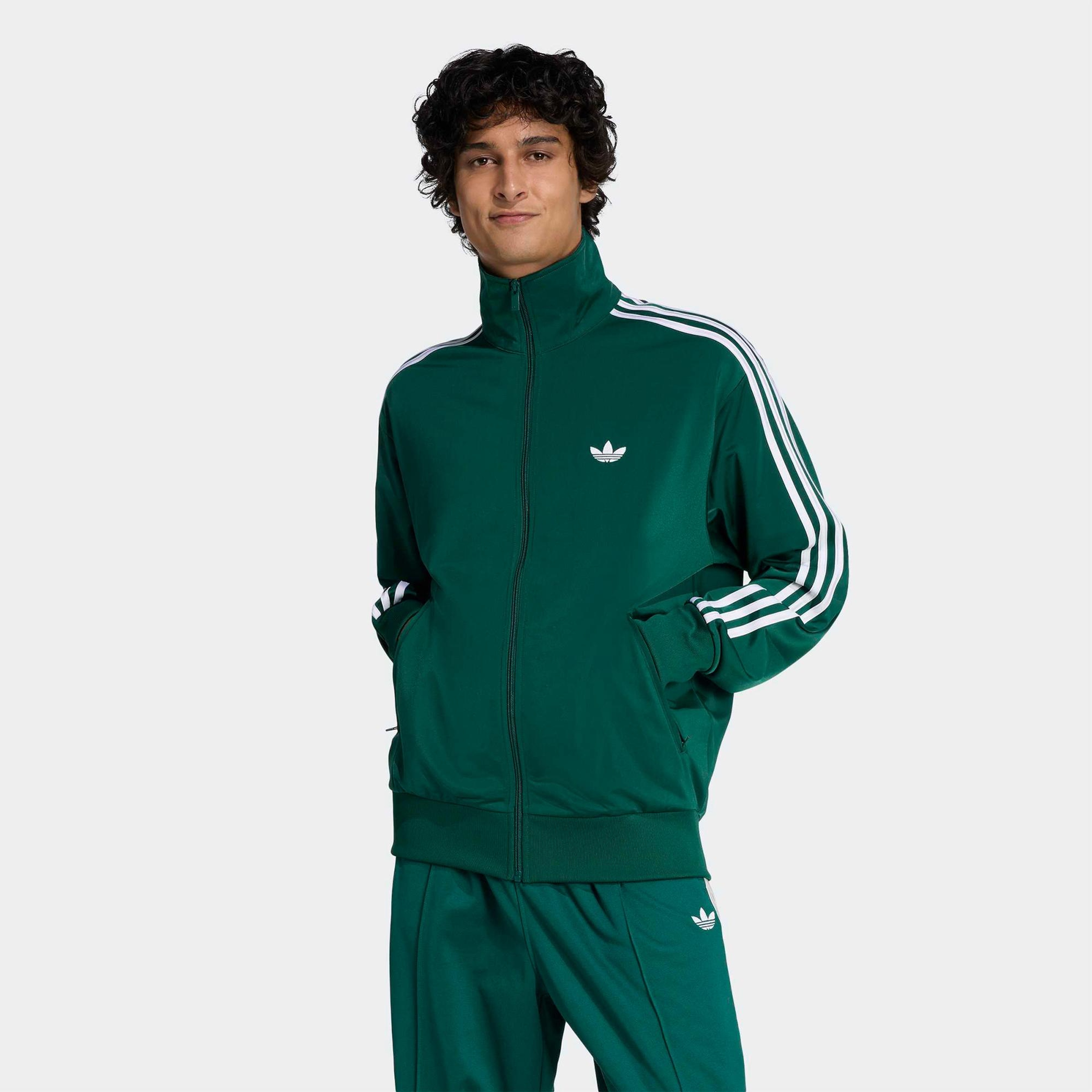 adidas Firebird Erkek Yeşil Eşofman Üstü