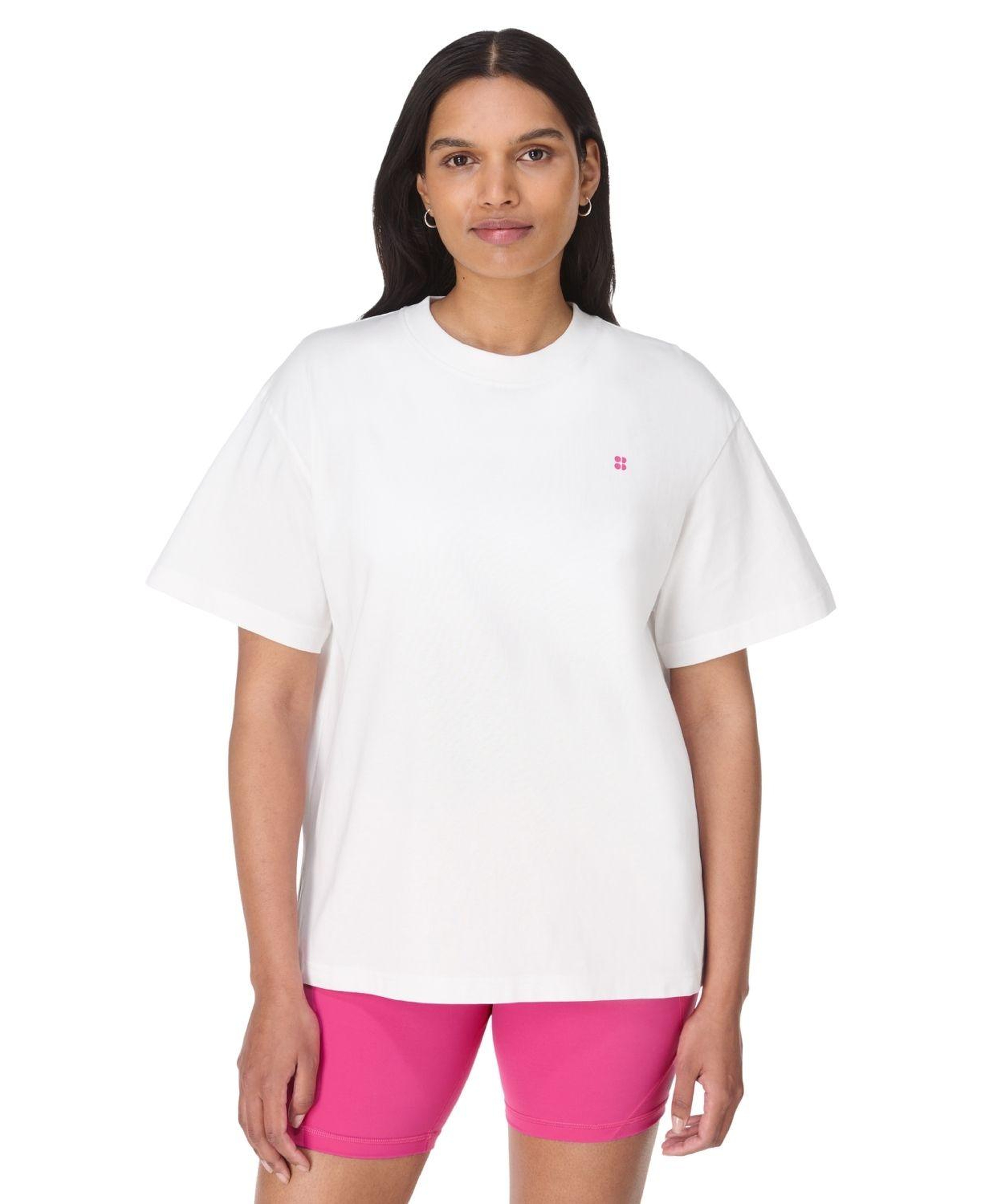 Sweaty Betty Wear The Damn Shorts Kadın Beyaz Tişört